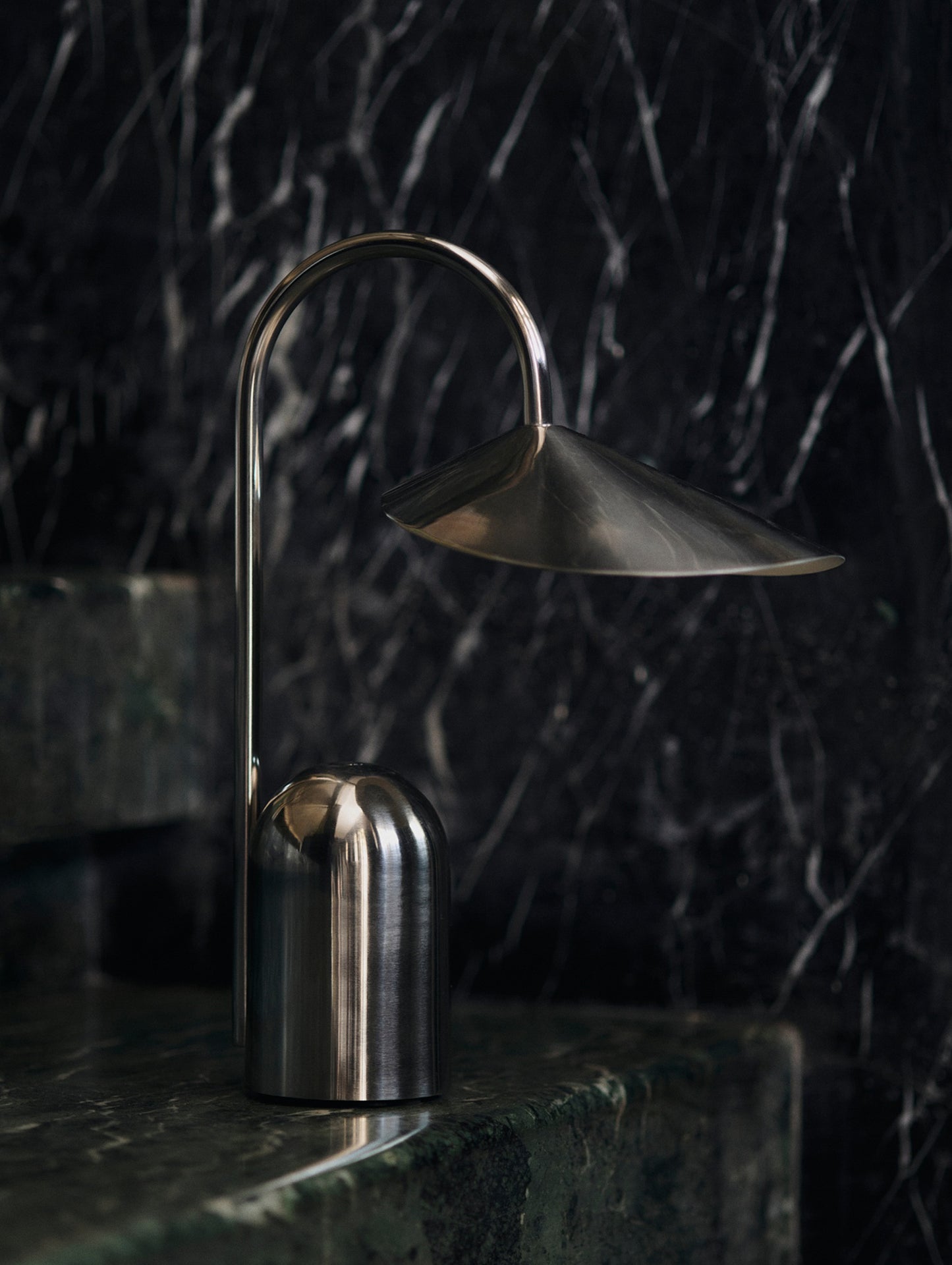 Arum Portable Lamp by Ferm Living - Stainless Steel