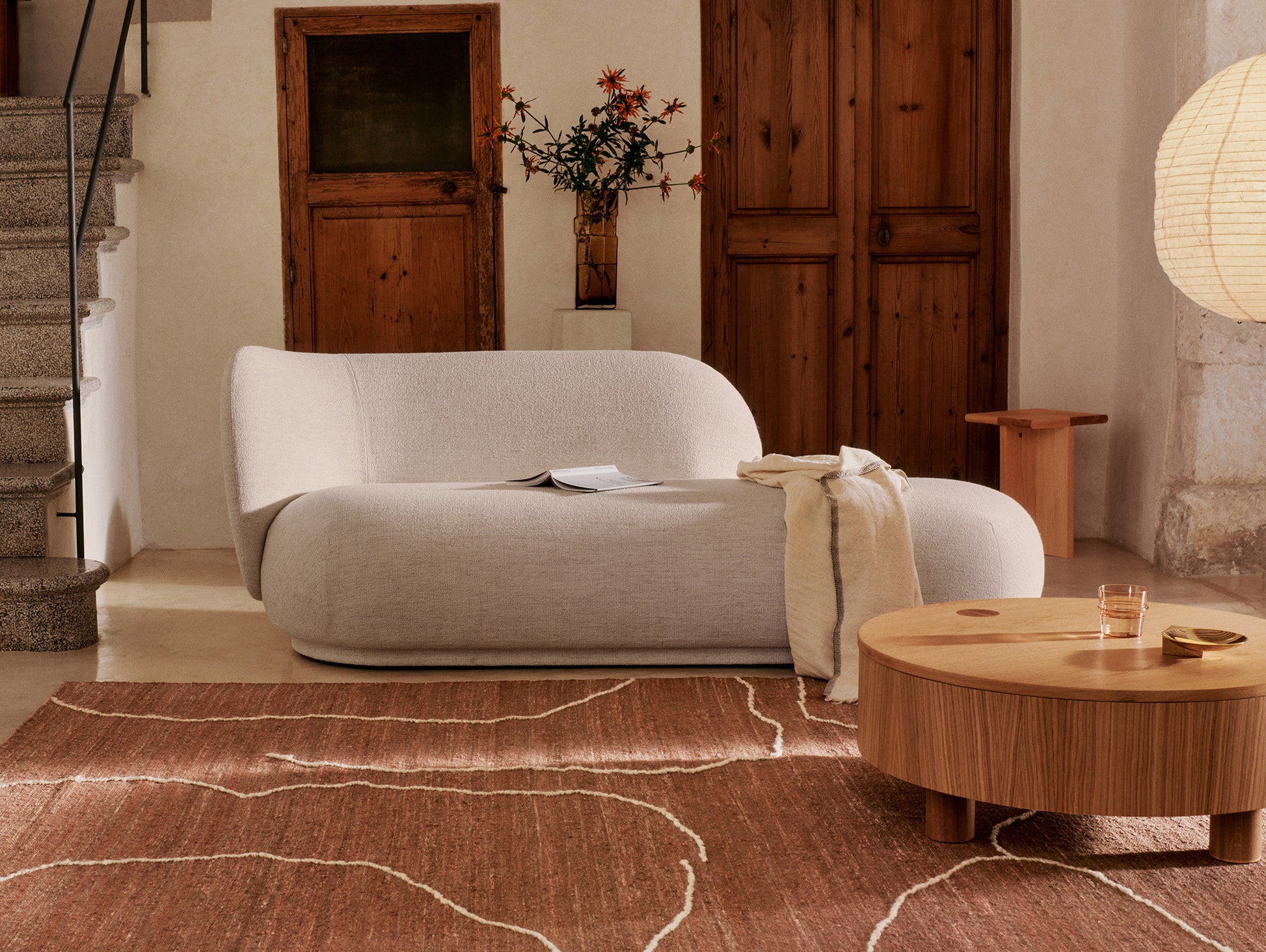 Rico Divan by Ferm Living - Bouclé Off White
