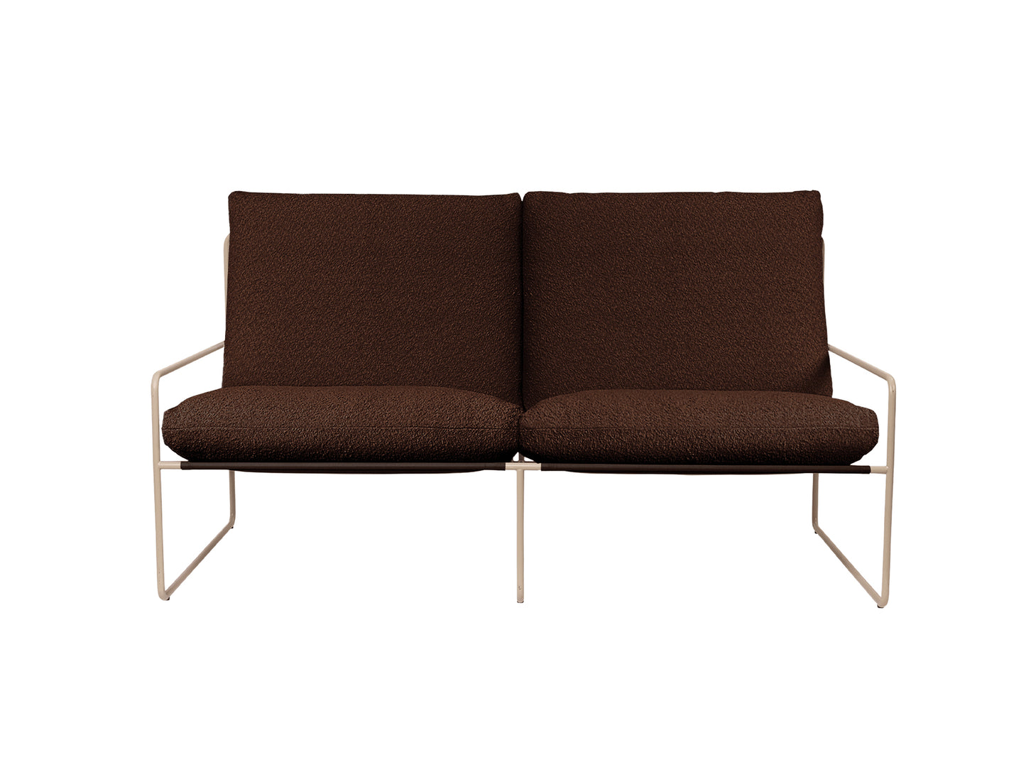 Desert 2-Seater Sofa by Ferm Living - Cashmere / Chestnut