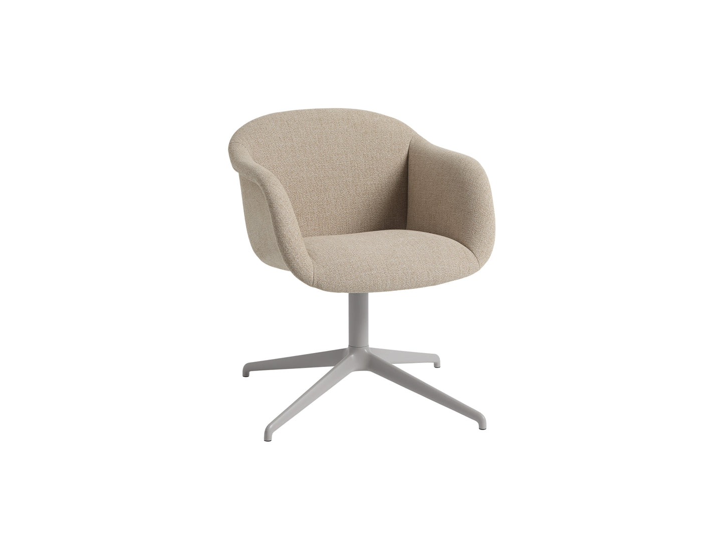 Fiber Soft Armchair with Swivel Base with Return by Muuto - Ecriture 240