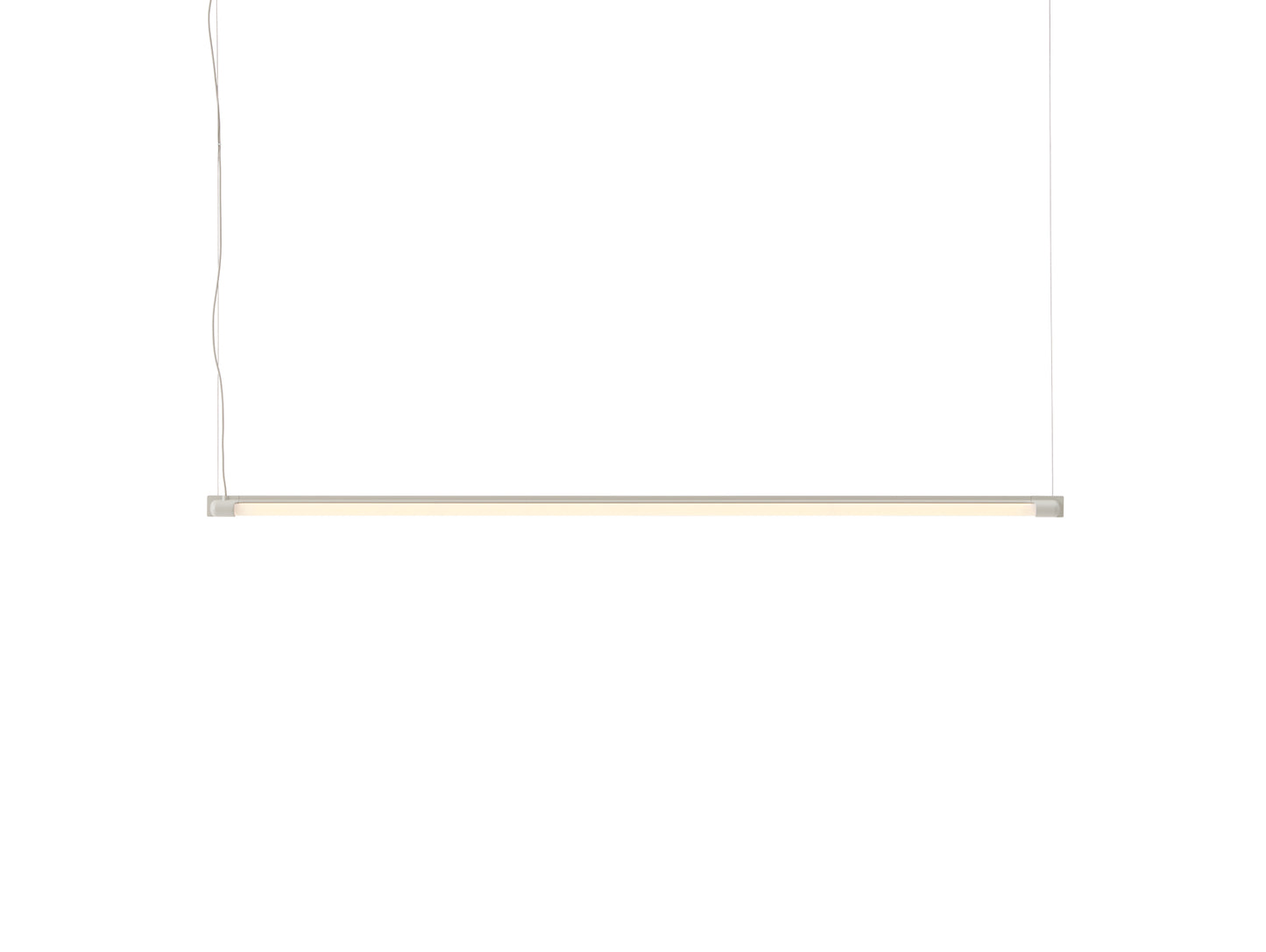 Fine Suspension Lamp by Muuto - Length: 120 cm / Grey Aluminium