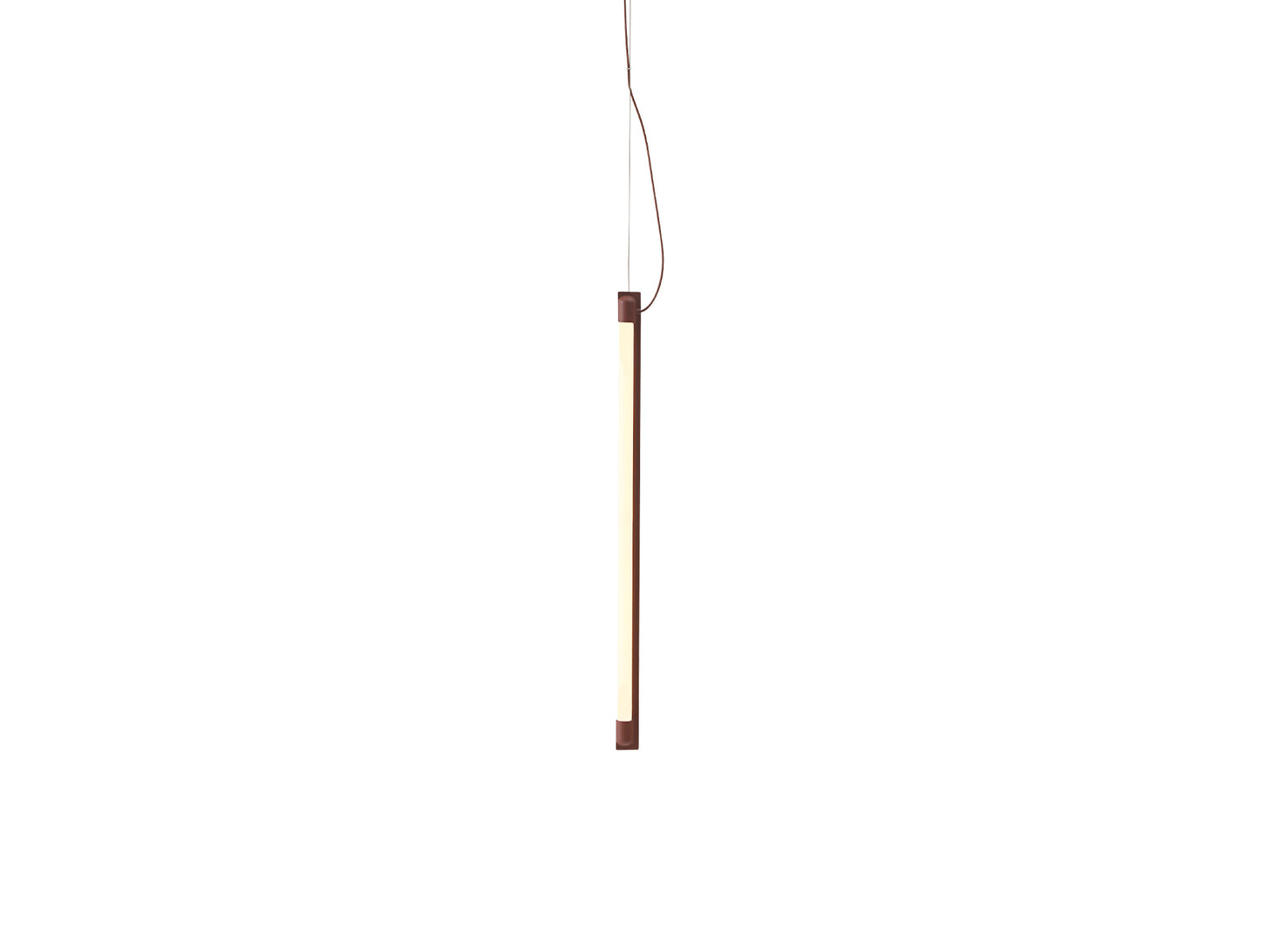 Fine Suspension Lamp by Muuto - Length: 60 cm / Deep Red Aluminium