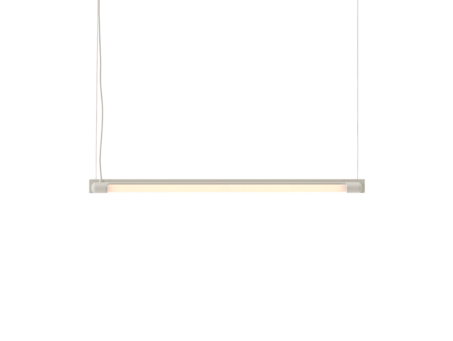 Fine Suspension Lamp by Muuto - Length: 60 cm / Grey Aluminium