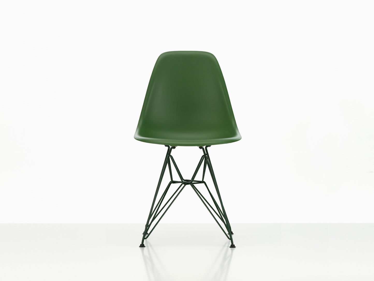 Eames DSR Plastic Side Chair by Vitra - Forest 48 Seat / Dark Green 24 Base