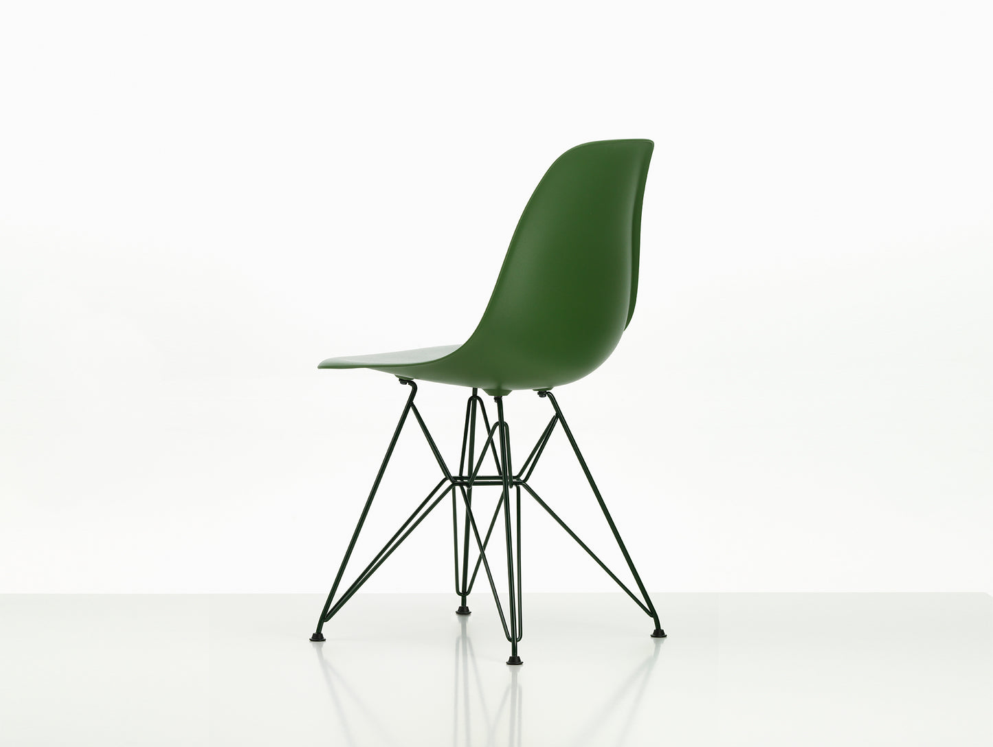 Eames DSR Plastic Side Chair by Vitra - Forest 48 Seat / Dark Green 24 Base