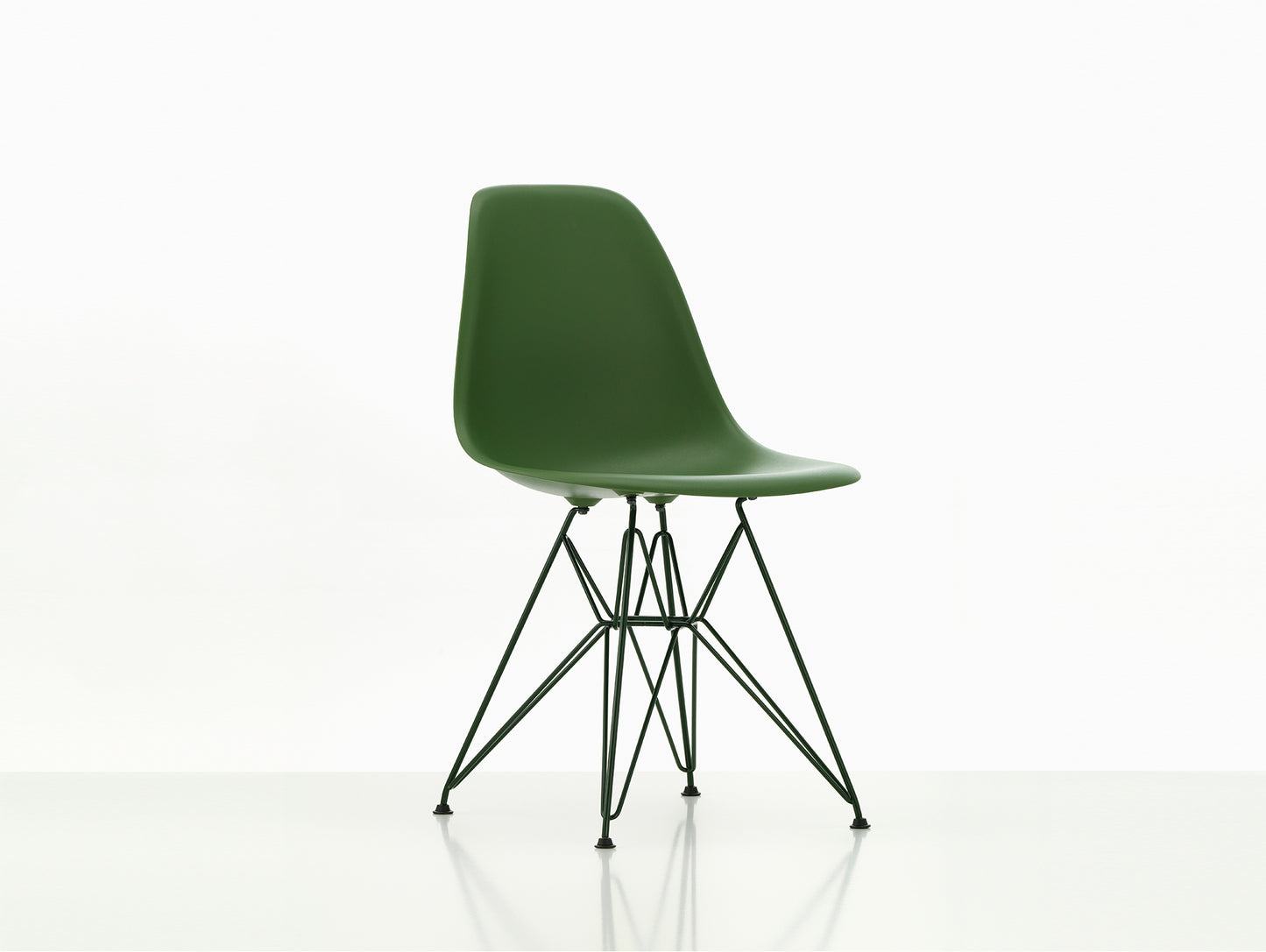 Eames DSR Plastic Side Chair by Vitra - Forest 48 Seat / Dark Green 24 Base