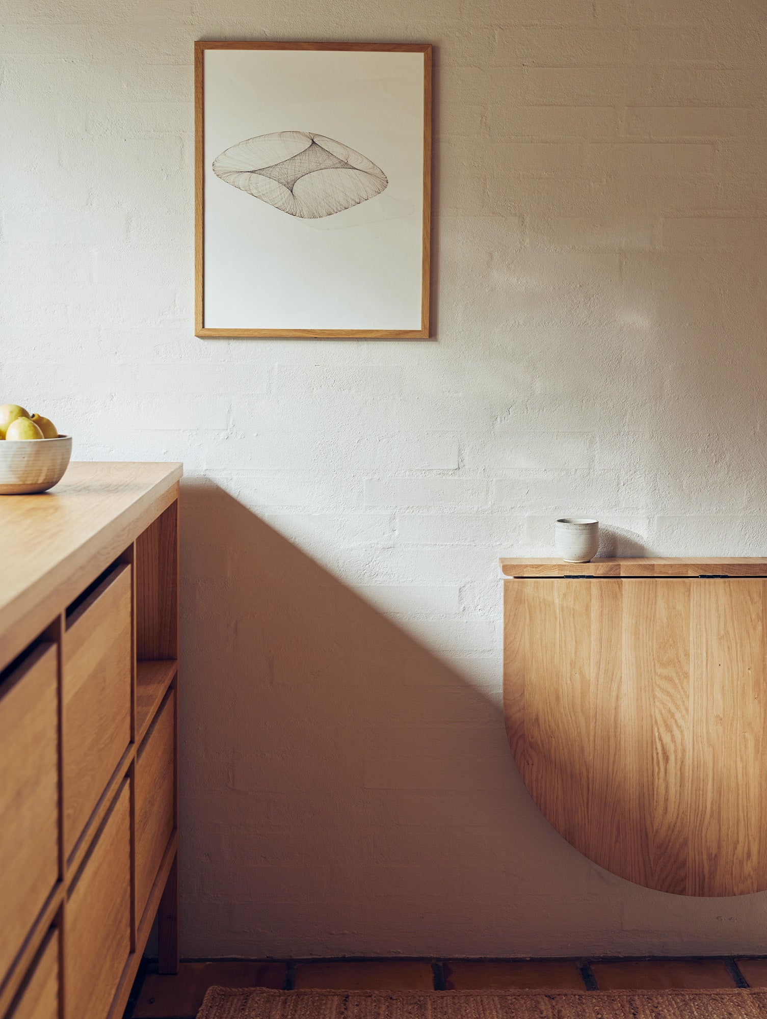 Trefoil Folding Wall Table by Form & Refine