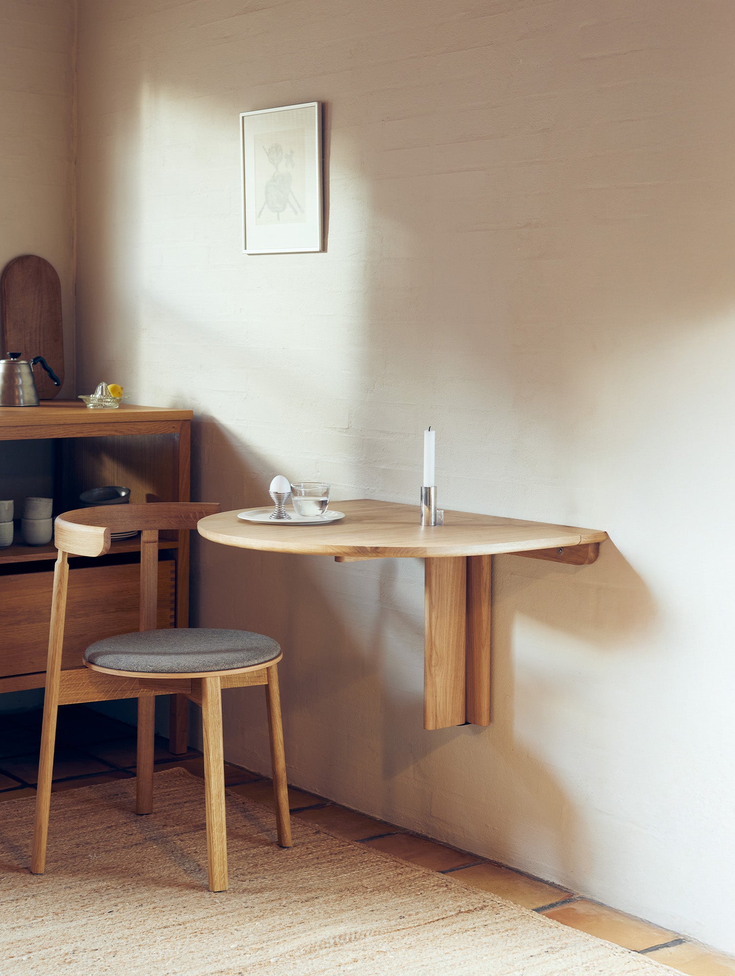 Trefoil Folding Wall Table by Form & Refine