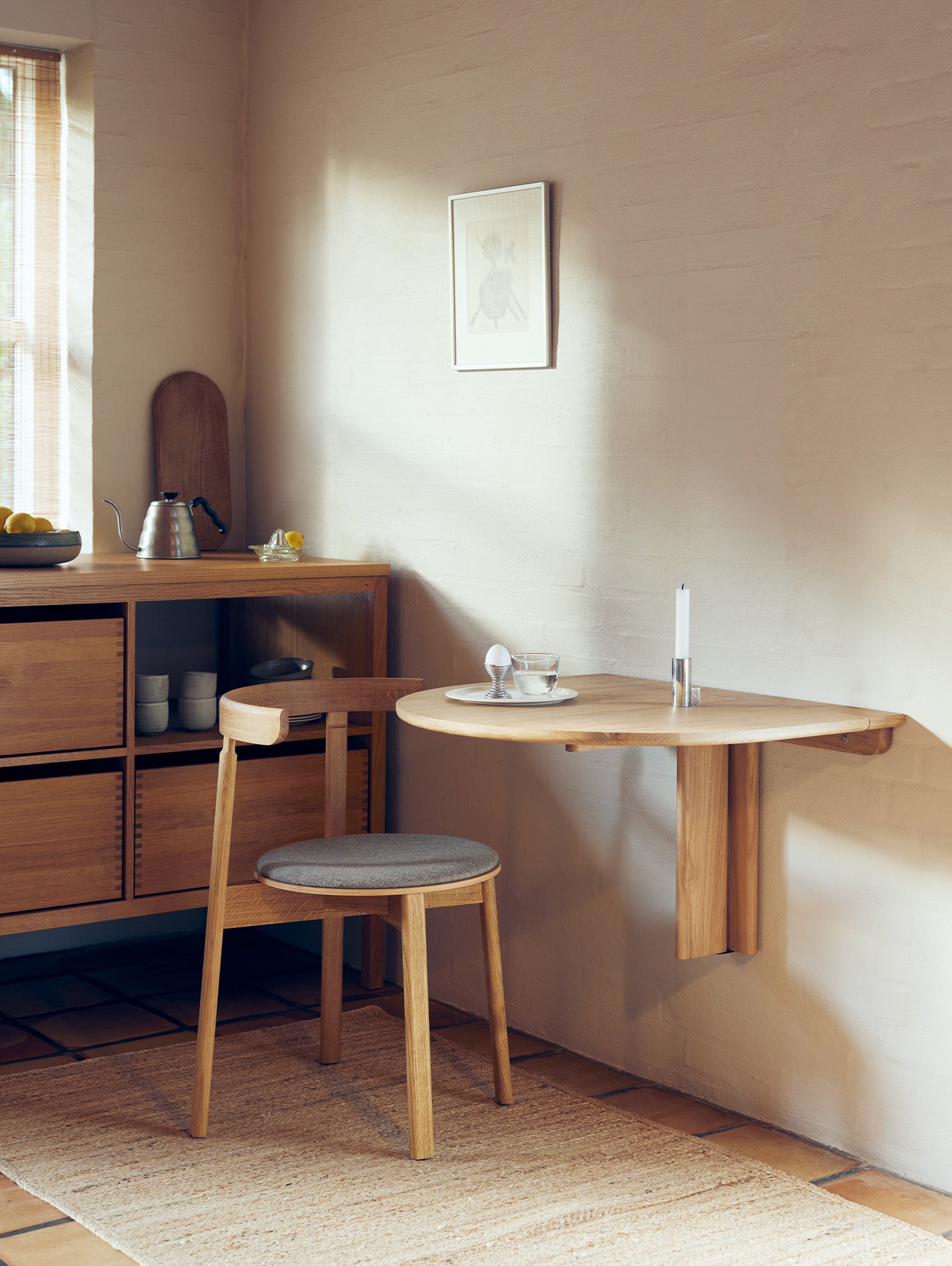 Trefoil Folding Wall Table by Form & Refine