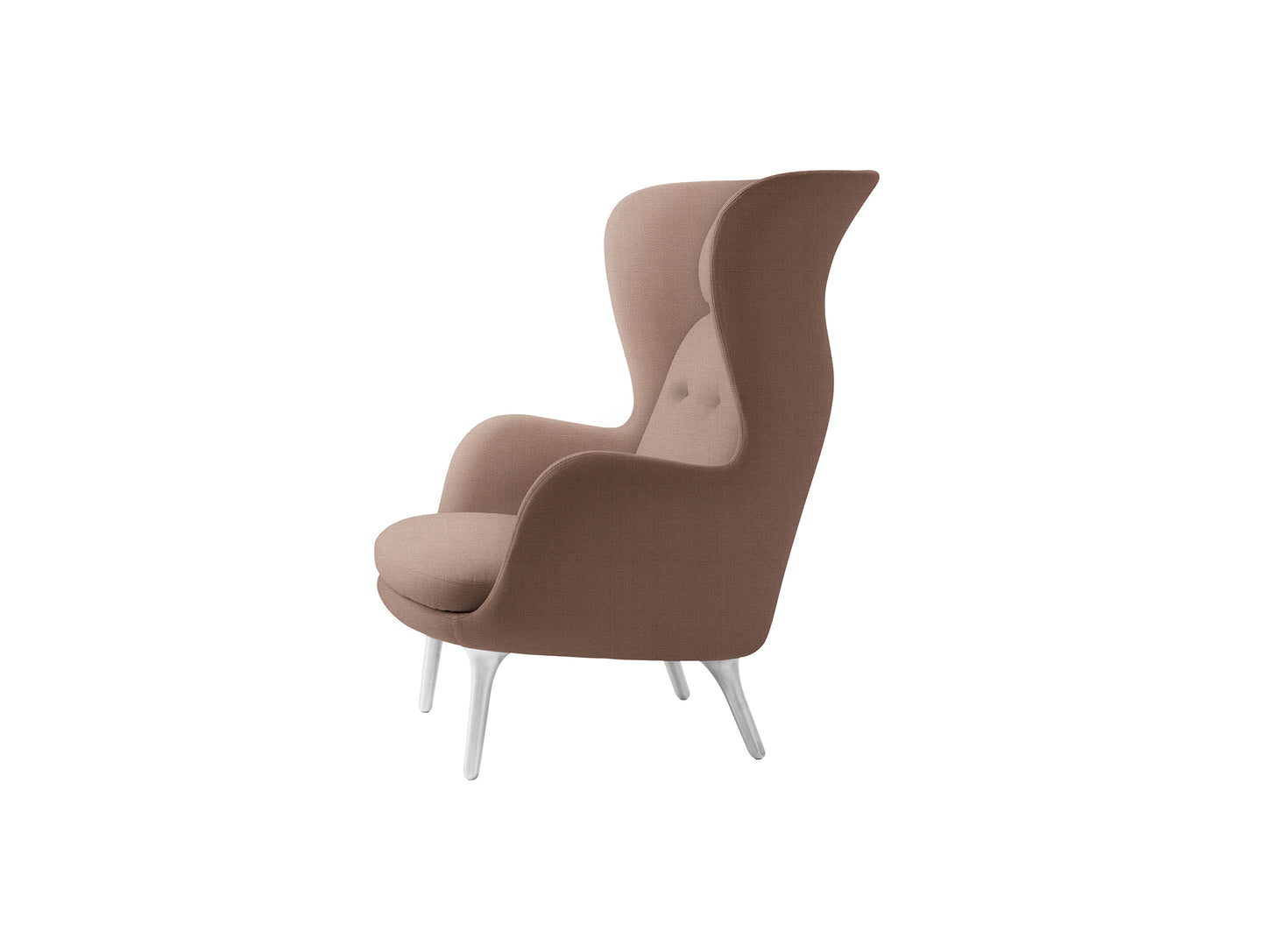 Ro Lounge Chair - Single Upholstery by Fritz Hansen - JH1 / Christianshavn Light Red 1130