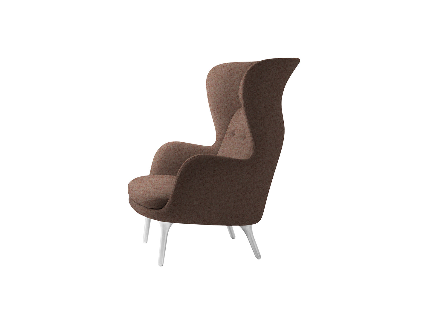 Ro Lounge Chair - Single Upholstery by Fritz Hansen - JH1 / Christianshavn Beige Orange 1132