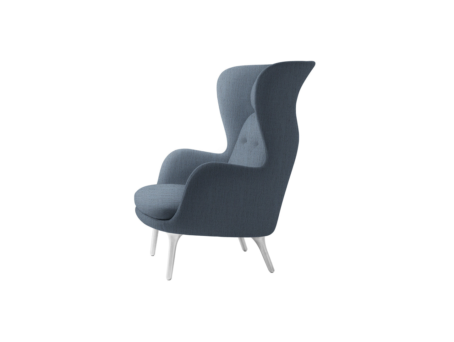 Ro Lounge Chair - Single Upholstery by Fritz Hansen - JH1 / Christianshavn Light Blue 1152