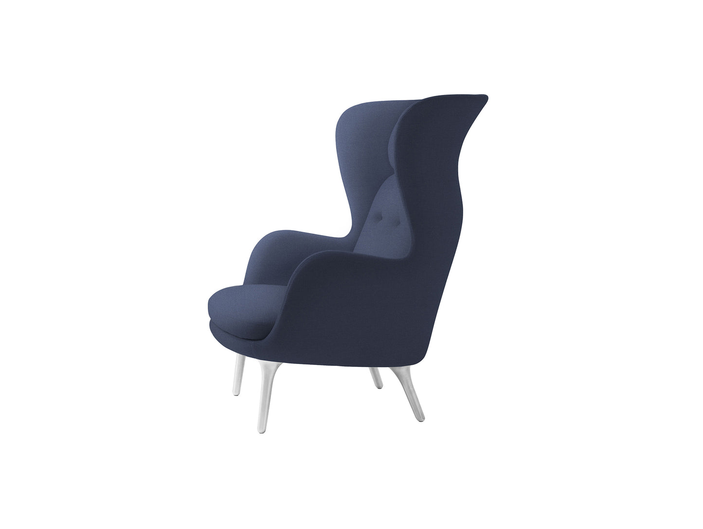 Ro Lounge Chair - Single Upholstery by Fritz Hansen - JH1 / Christianshavn Blue Uni 1153