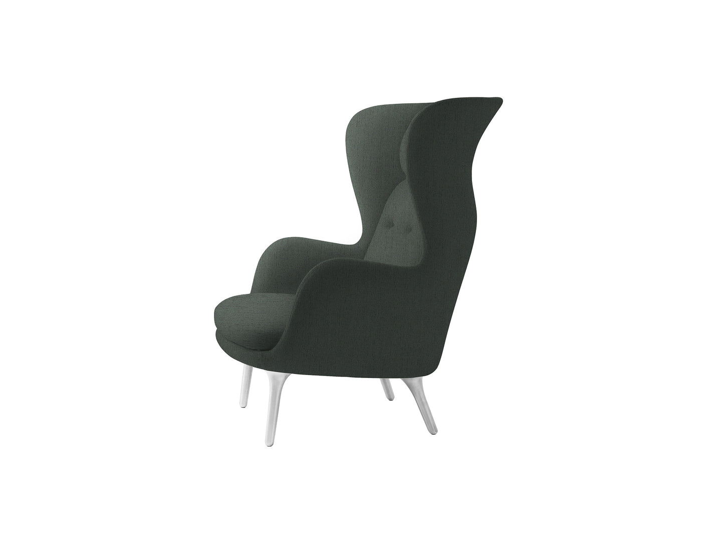 Ro Lounge Chair - Single Upholstery by Fritz Hansen - JH1 / Christianshavn Dark Green 1161