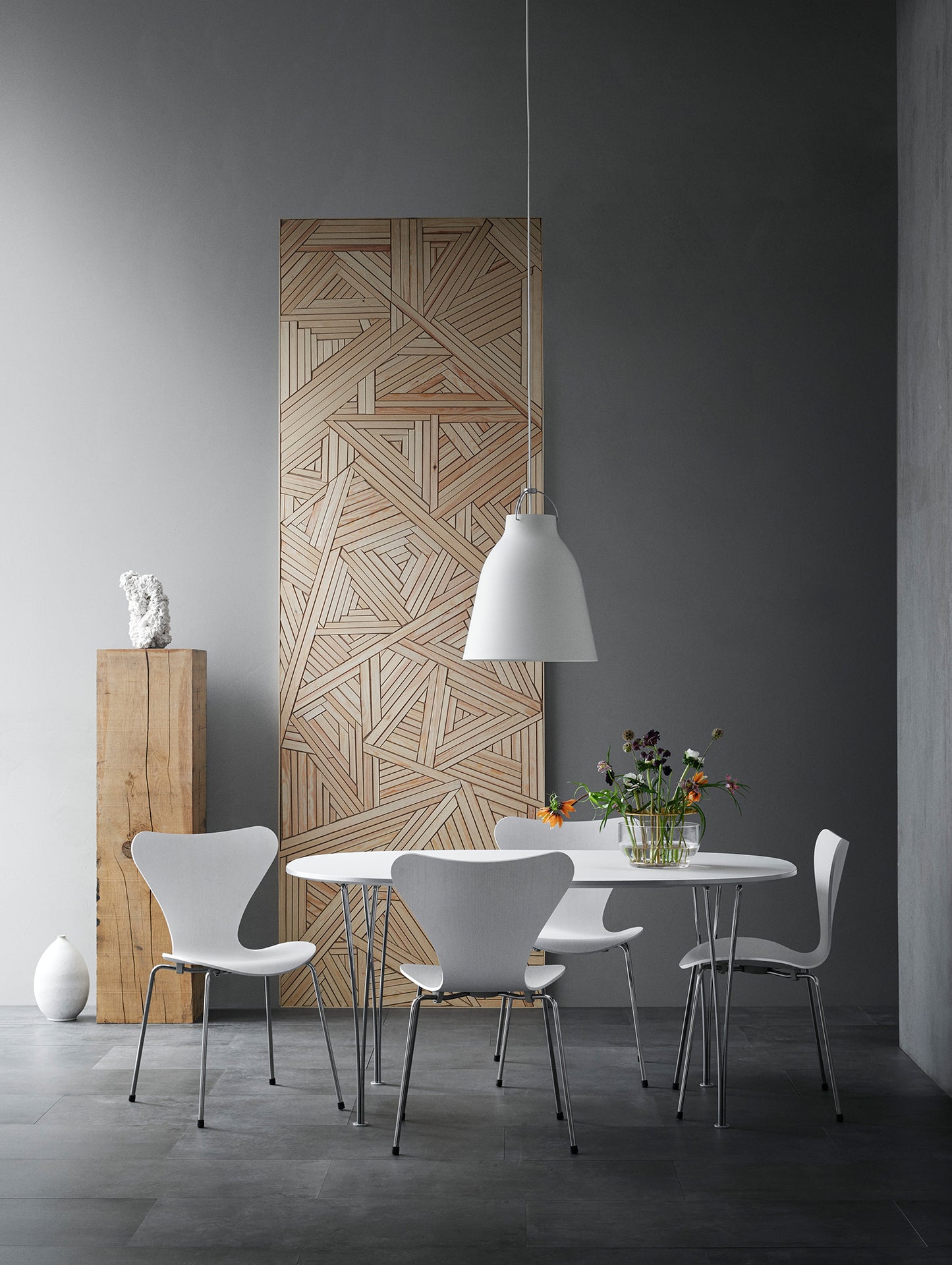Caravaggio Pendant Light by Fritz Hansen - P3 / Matt White Aluminium