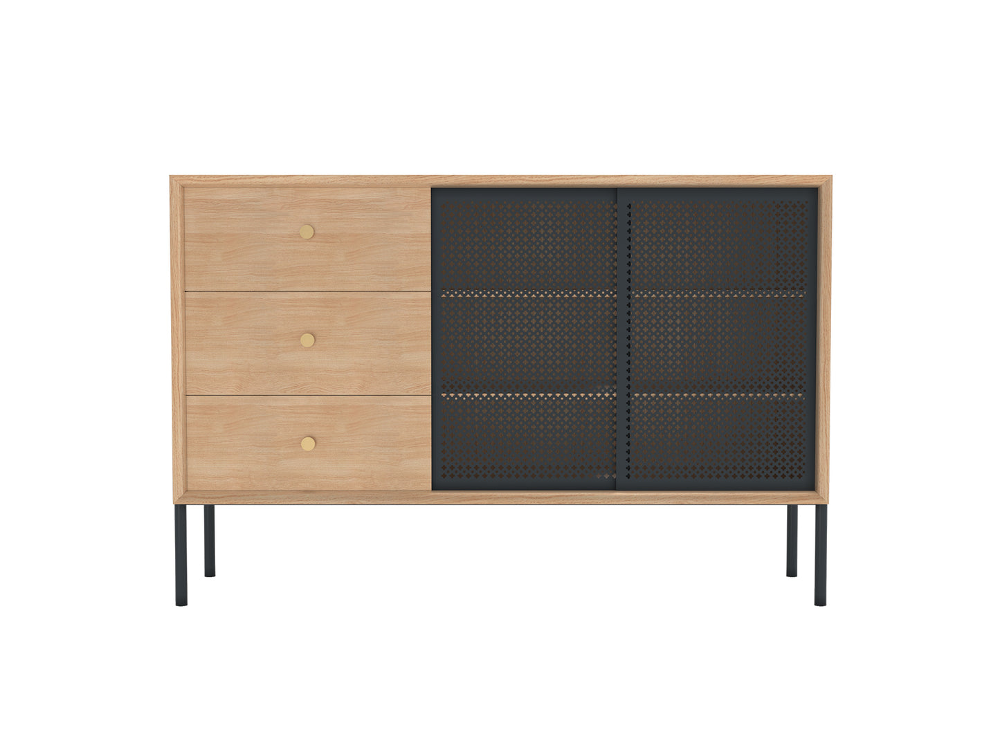 Gabin High Sideboard by Hartô - Oak / Slate Grey