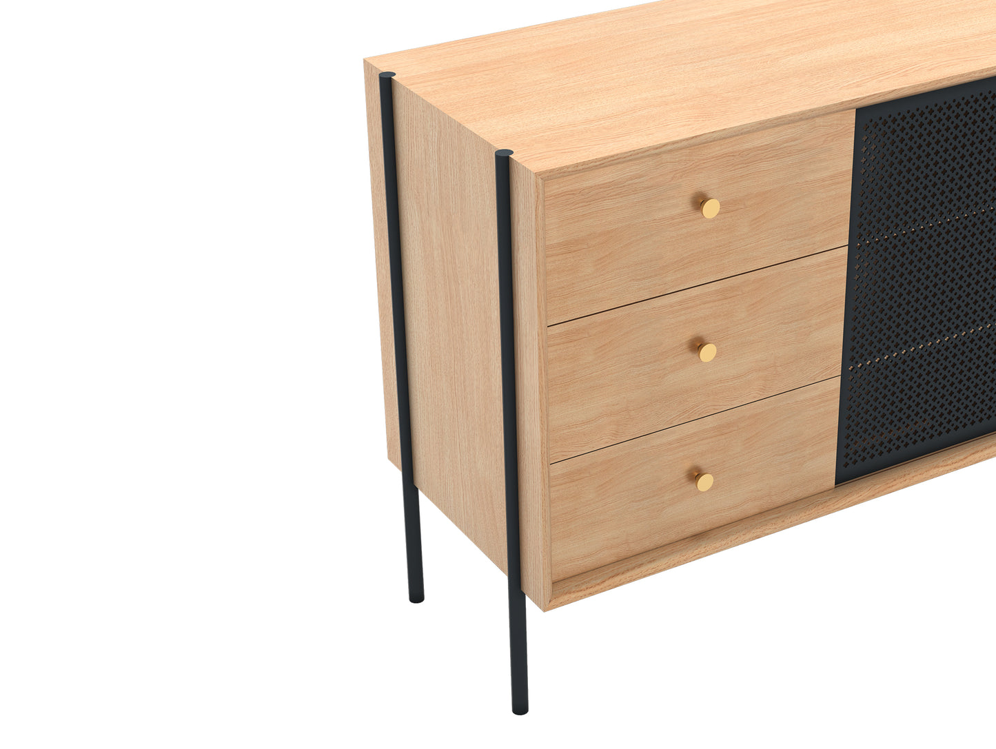 Gabin High Sideboard by Hartô - Oak / Slate Grey