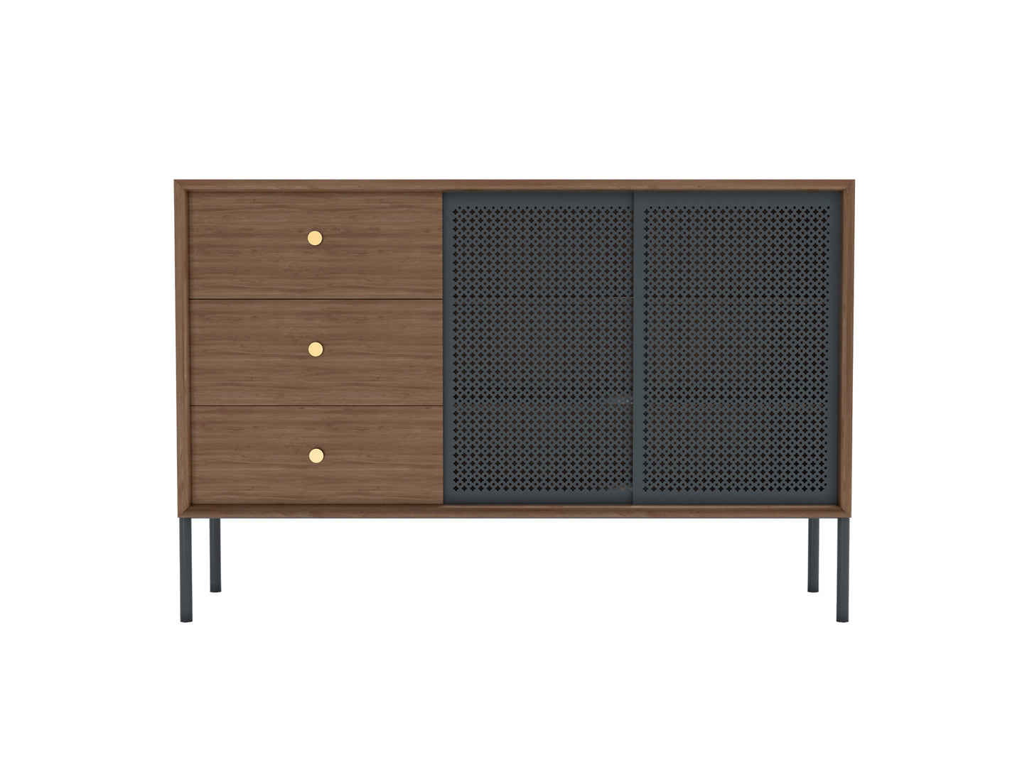 Gabin High Sideboard by Hartô - Walnut / Slate Grey