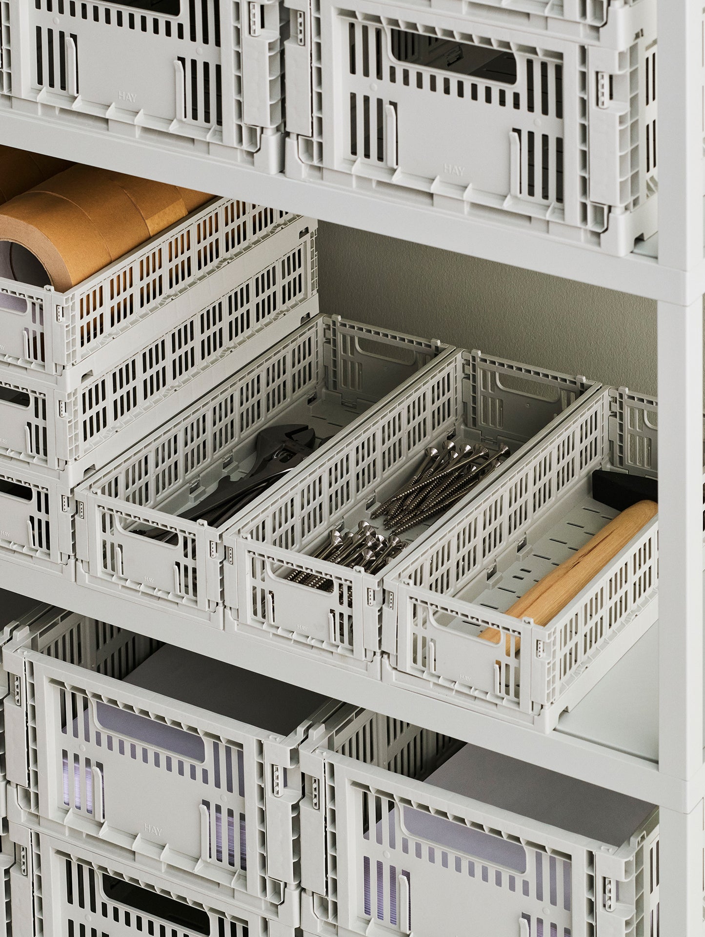 Colour Crate Mini Oblong by HAY - Grey