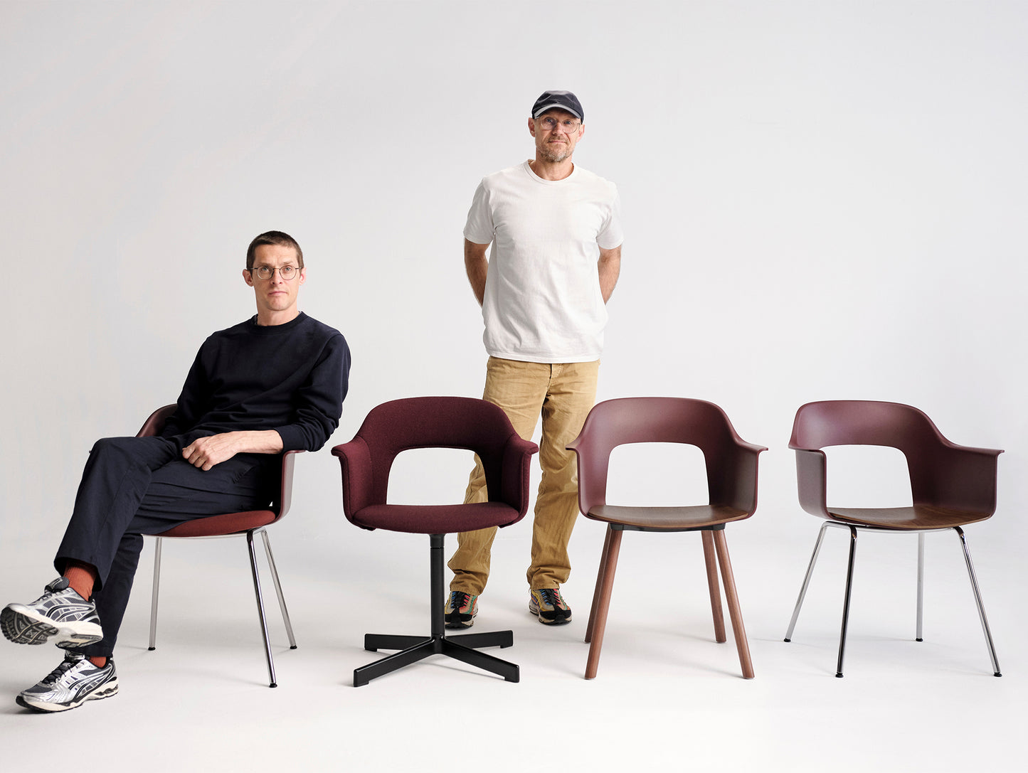 Layout Armchair Upholstered - Metal Base by HAY
