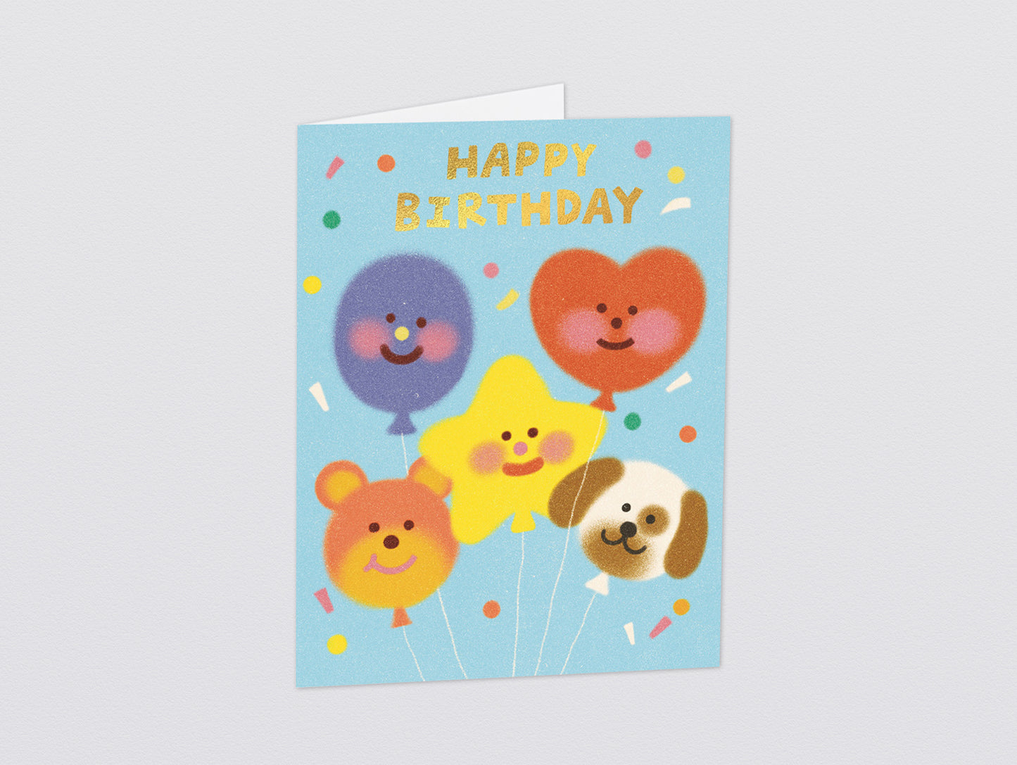 'Happy Birthday Balloon Gang' Kids Greeting Card by Wrap