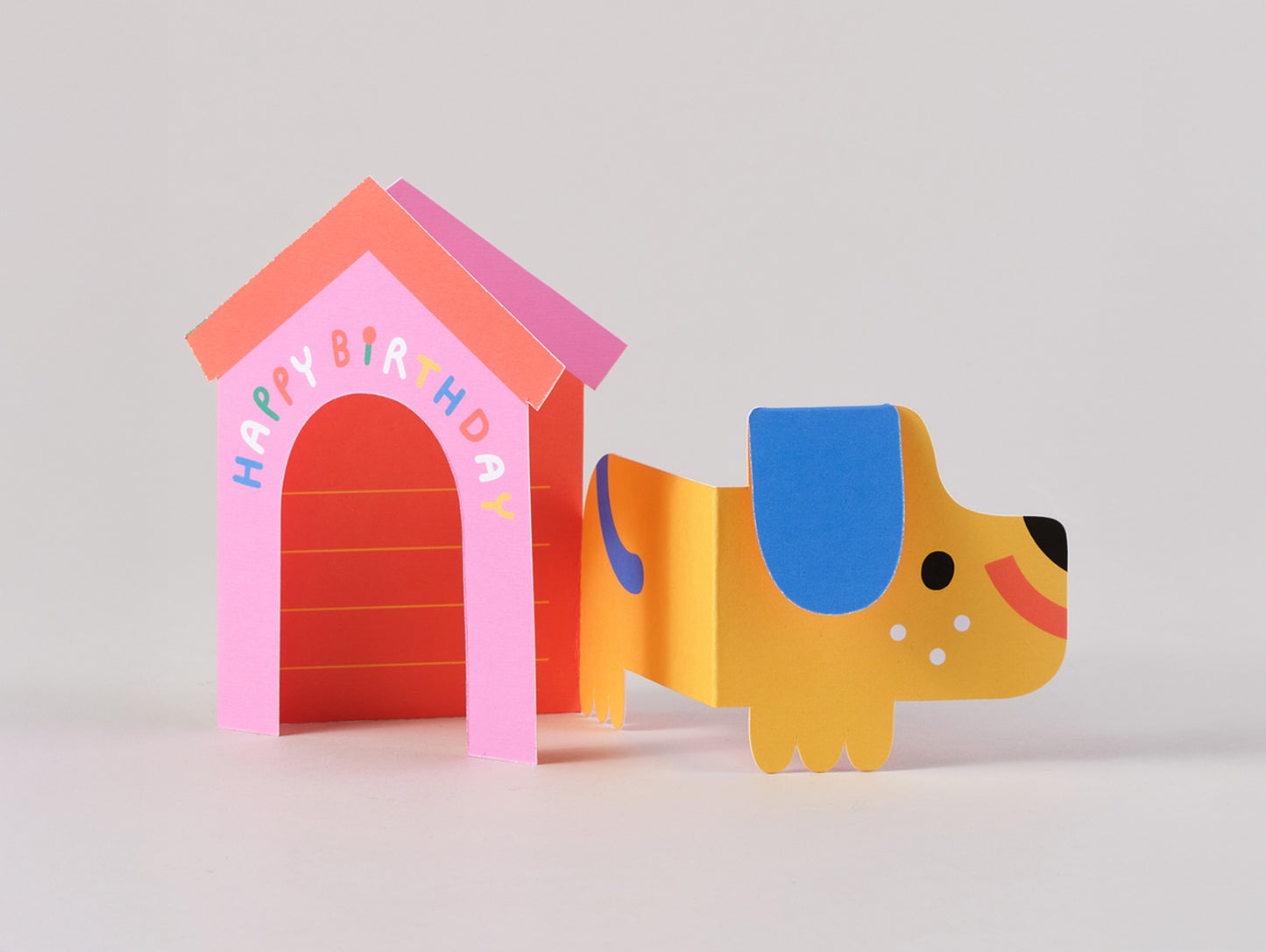 Dog In House Fold Out Greetings Card by Wrap
