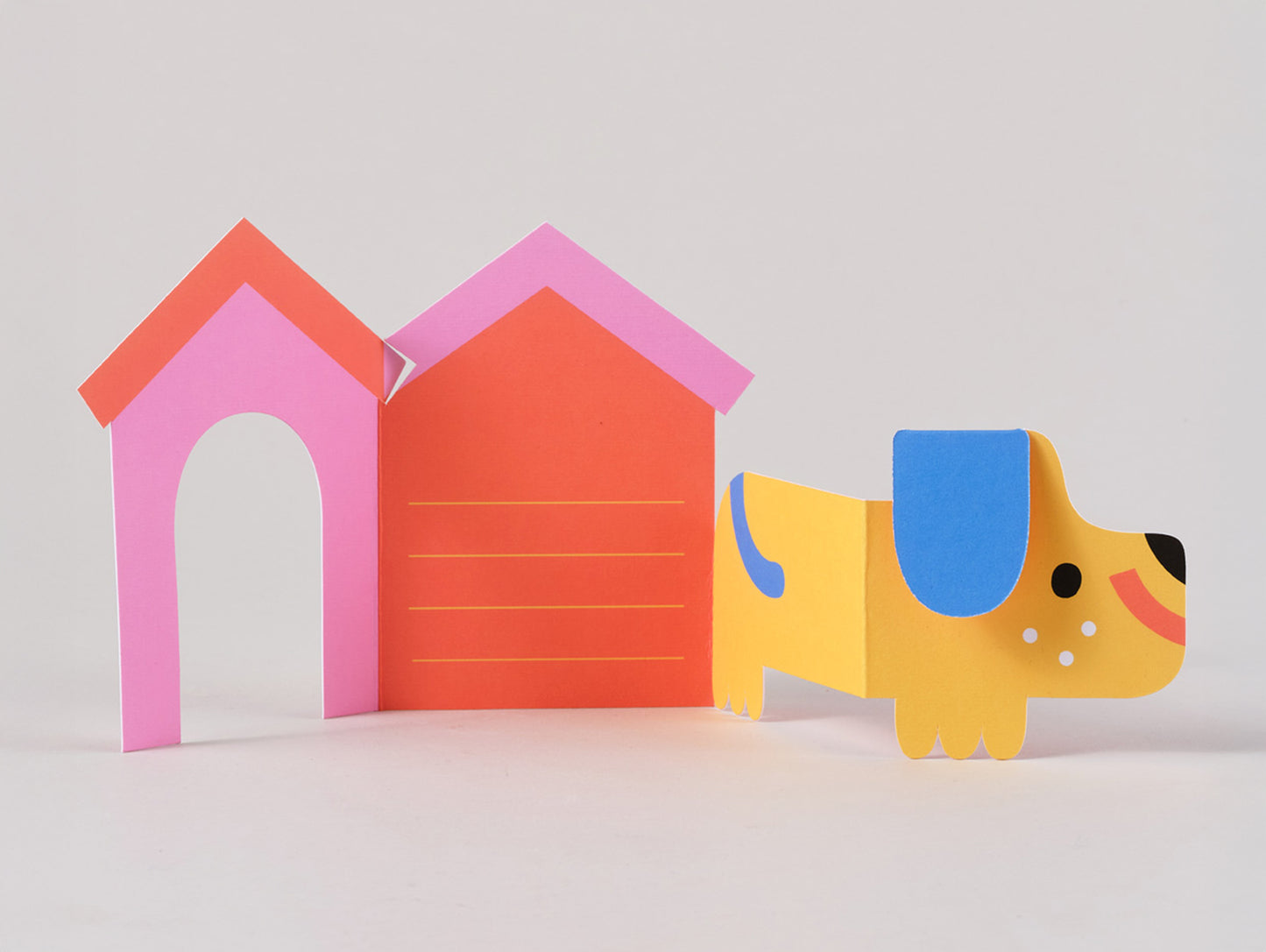 Dog In House Fold Out Greetings Card by Wrap