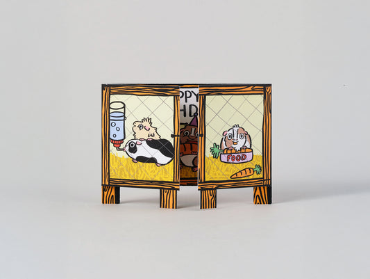 Guinea Pig Surprise Fold Out Greetings Card by Wrap