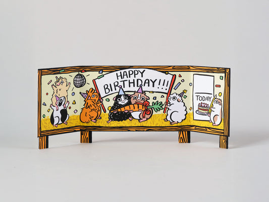 Guinea Pig Surprise Fold Out Greetings Card by Wrap