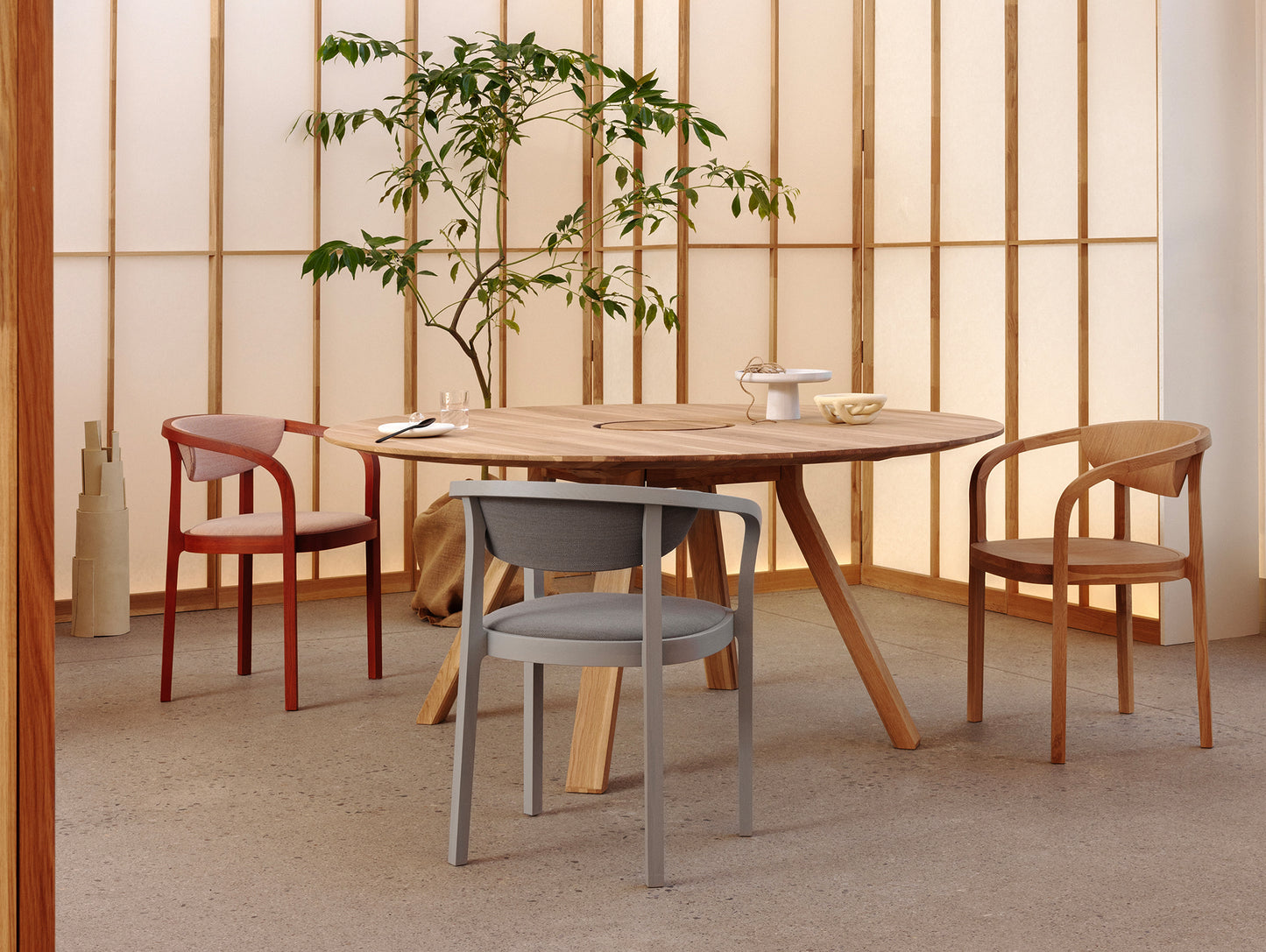 Spectrum Workstation Round by Karimoku New Standard