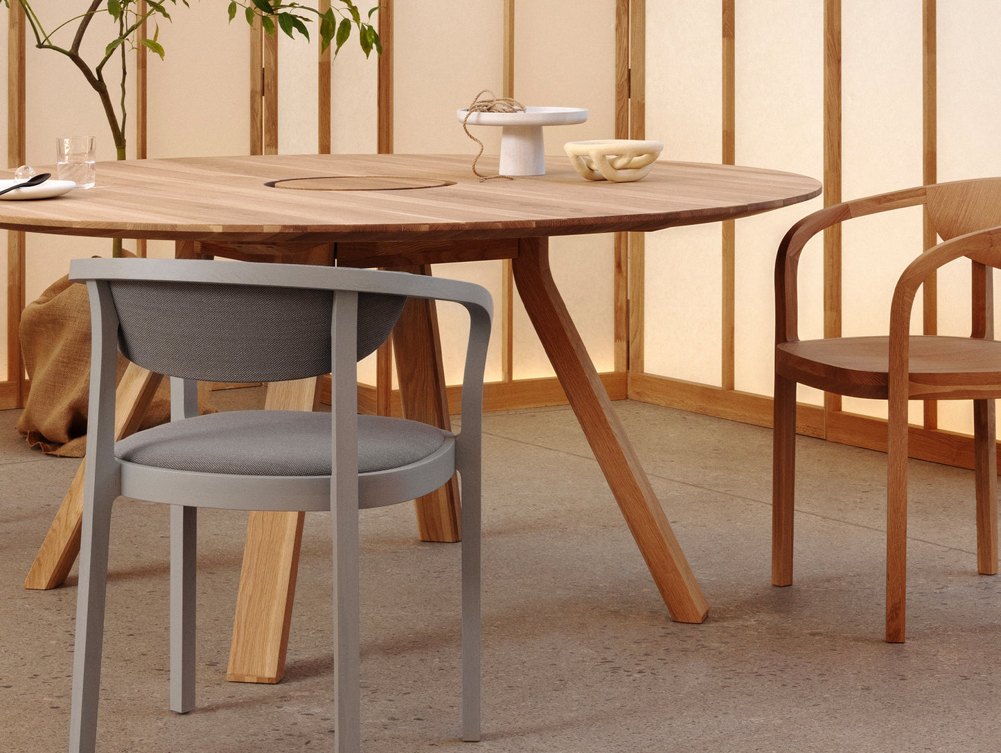 Spectrum Workstation Round by Karimoku New Standard