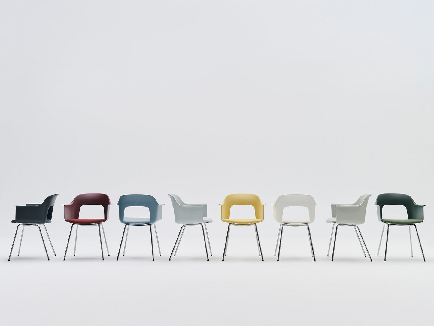 Layout Armchair Upholstered - Metal Base by HAY