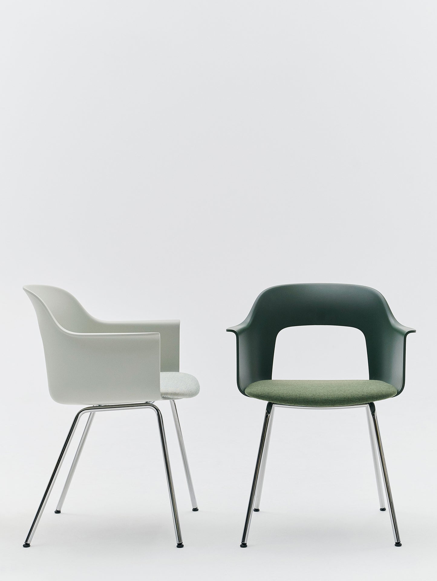 Layout Armchair Upholstered - Metal Base by HAY