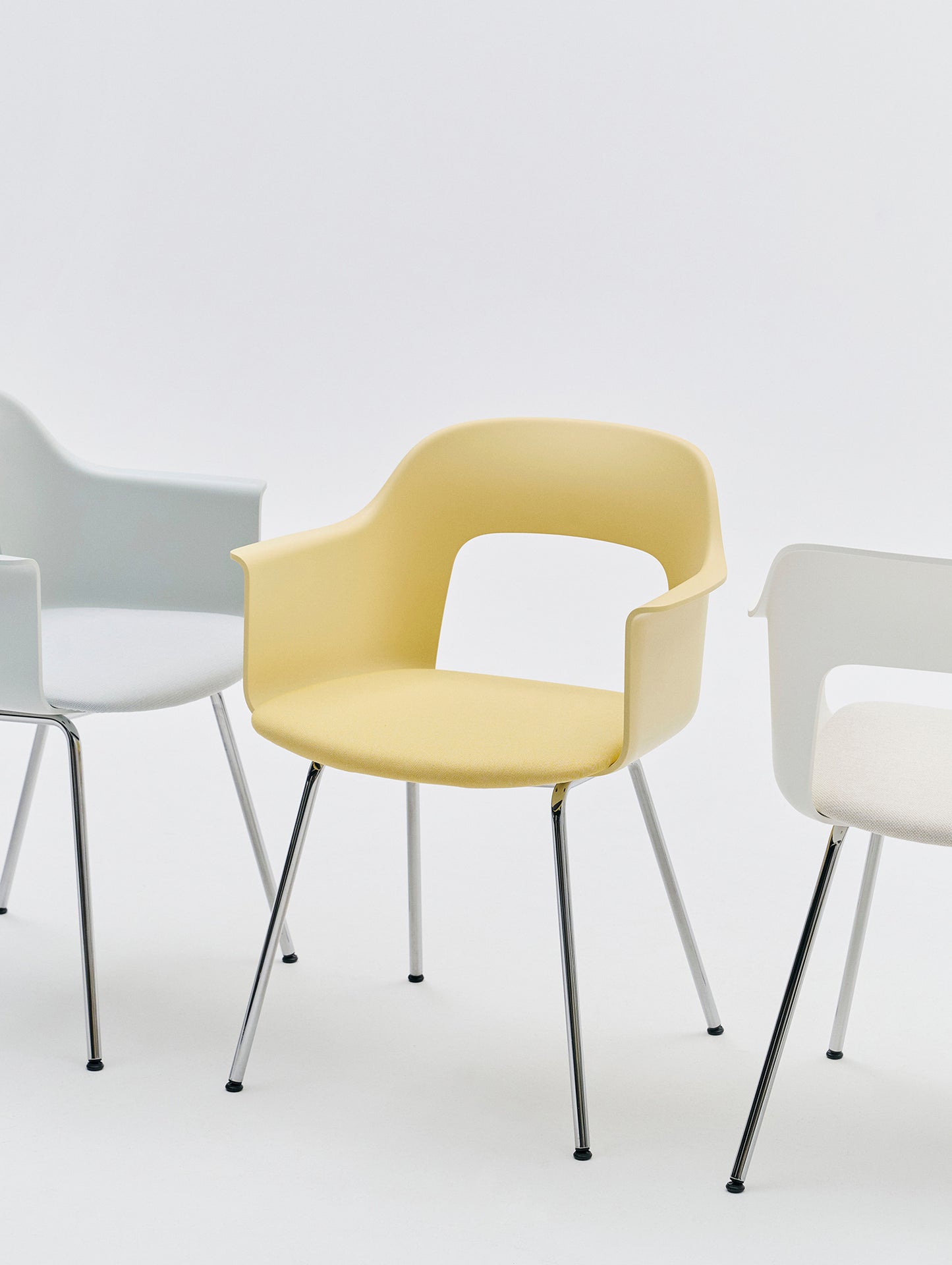 Layout Armchair Upholstered - Metal Base by HAY