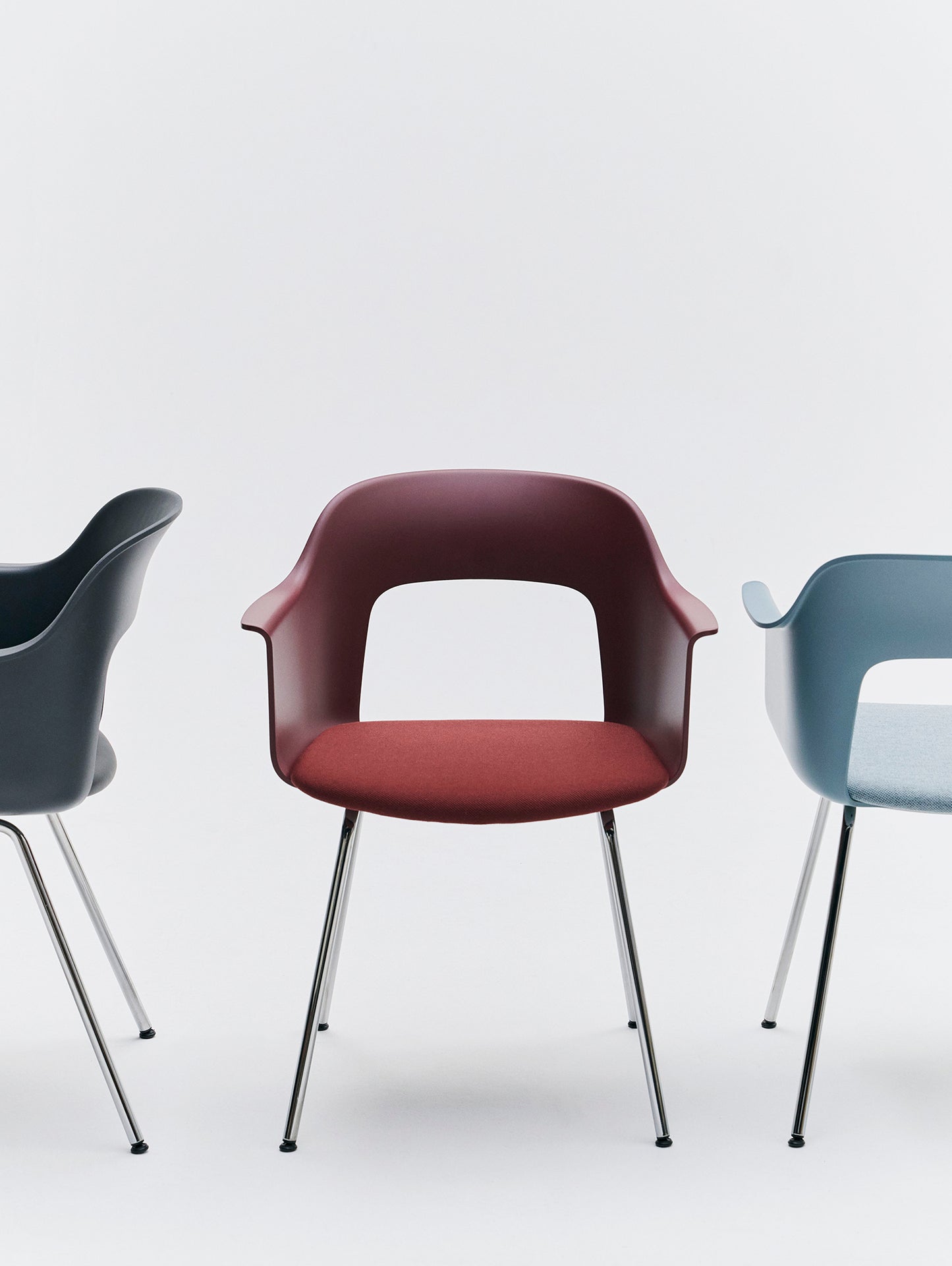 Layout Armchair Upholstered - Metal Base by HAY