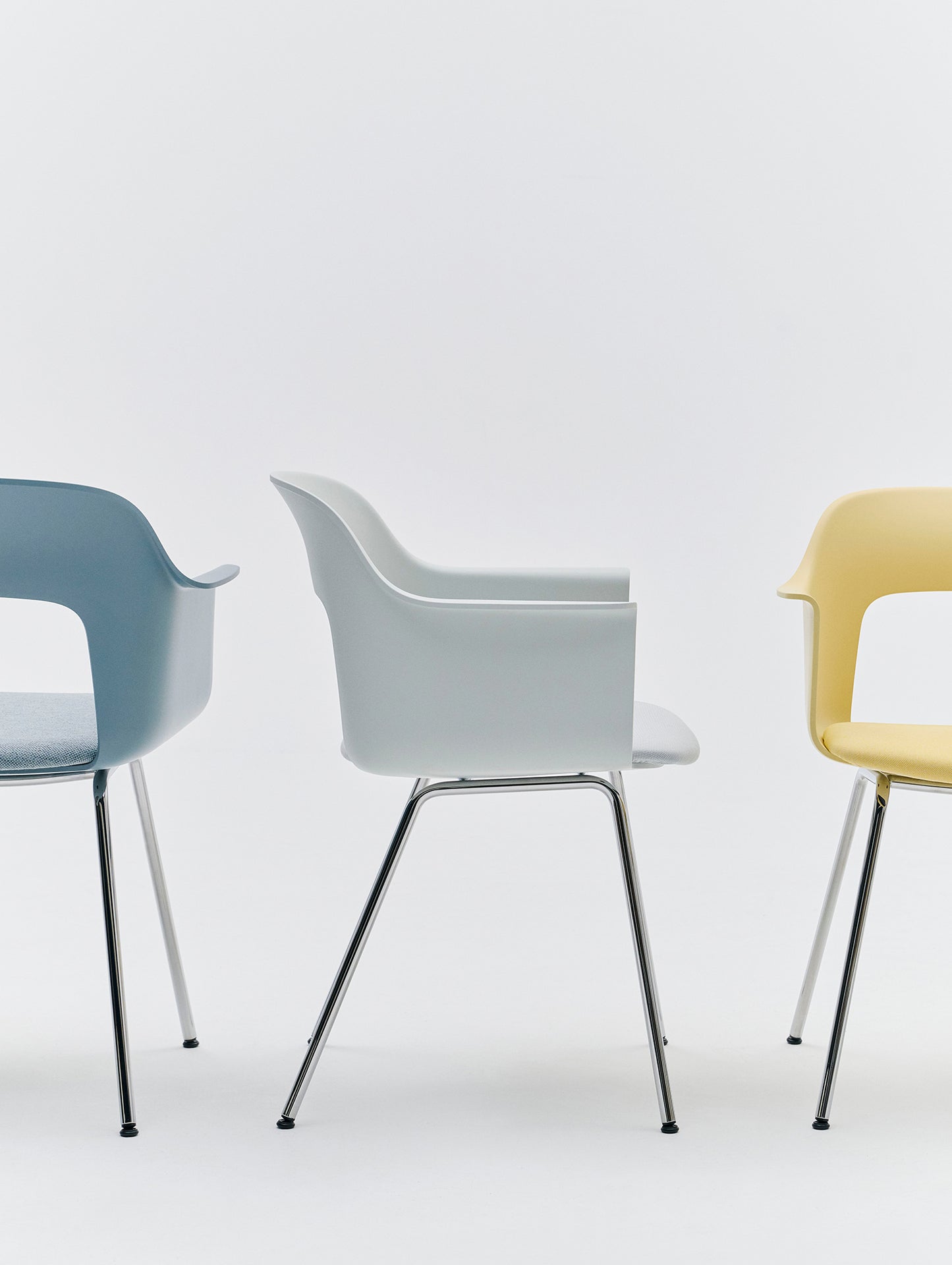 Layout Armchair Upholstered - Metal Base by HAY