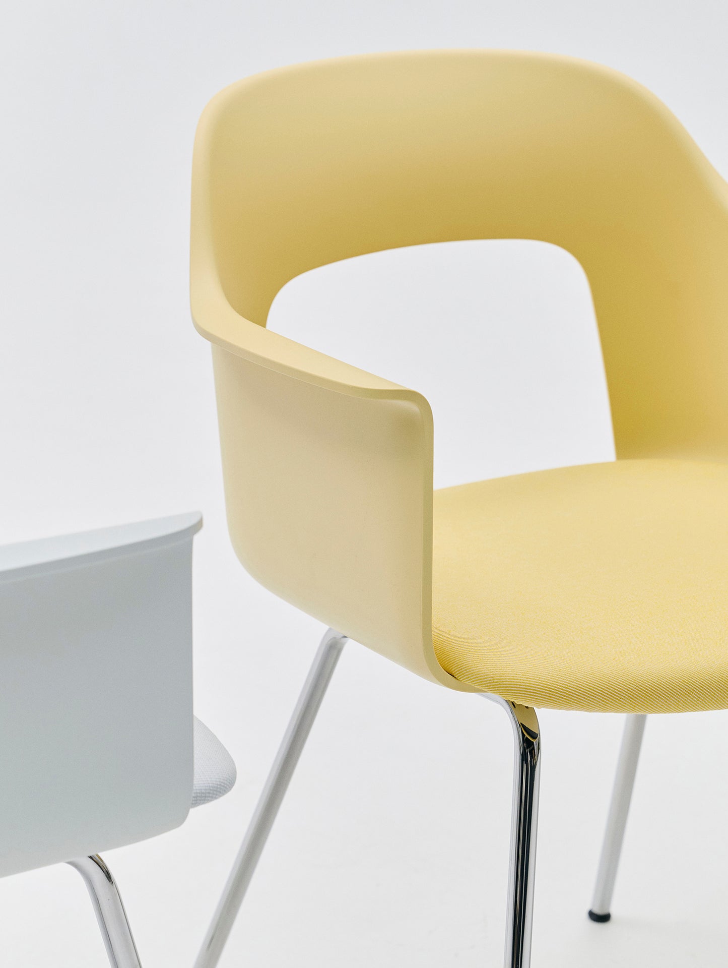 Layout Armchair Upholstered - Metal Base by HAY