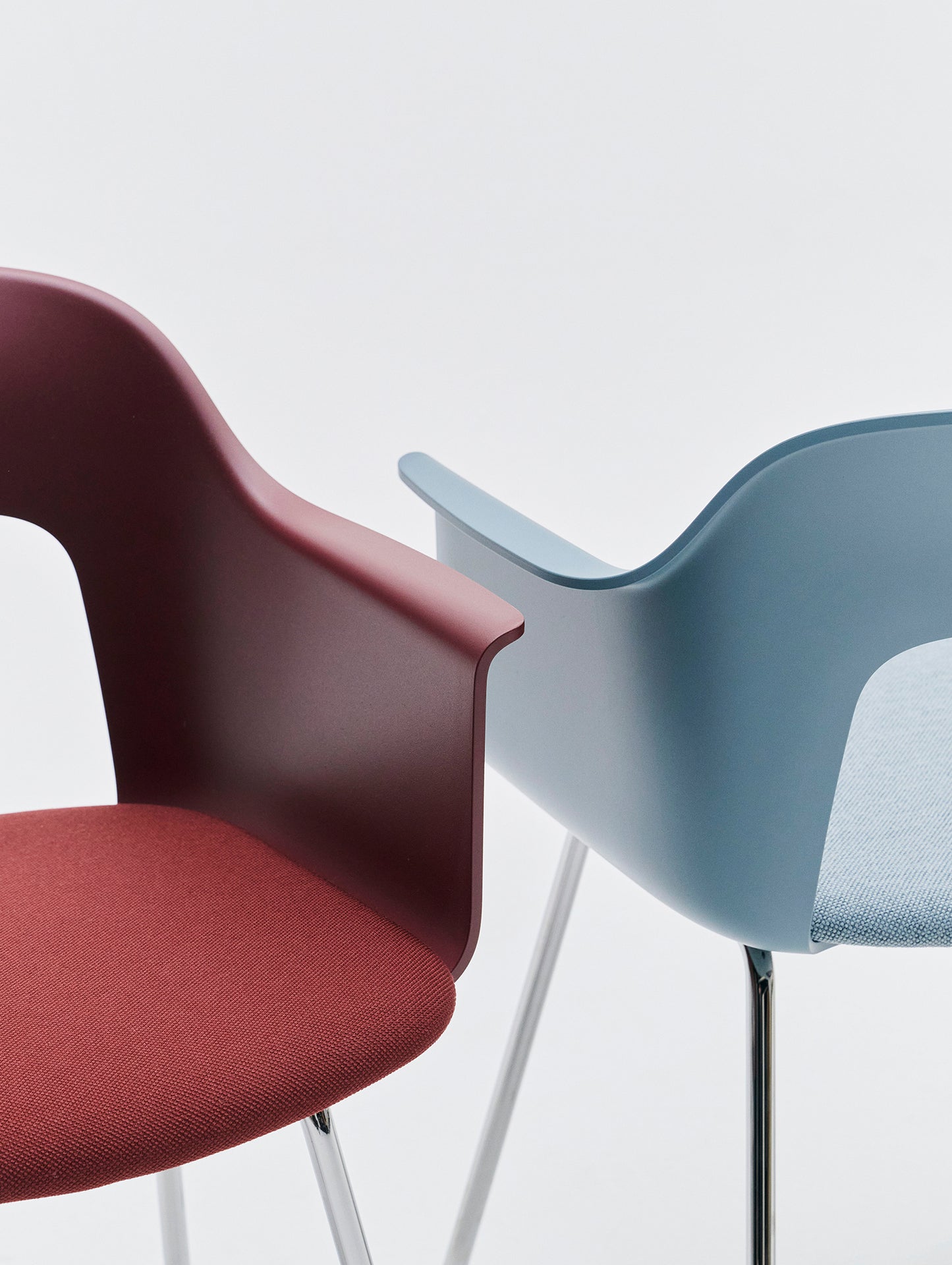 Layout Armchair Upholstered - Metal Base by HAY