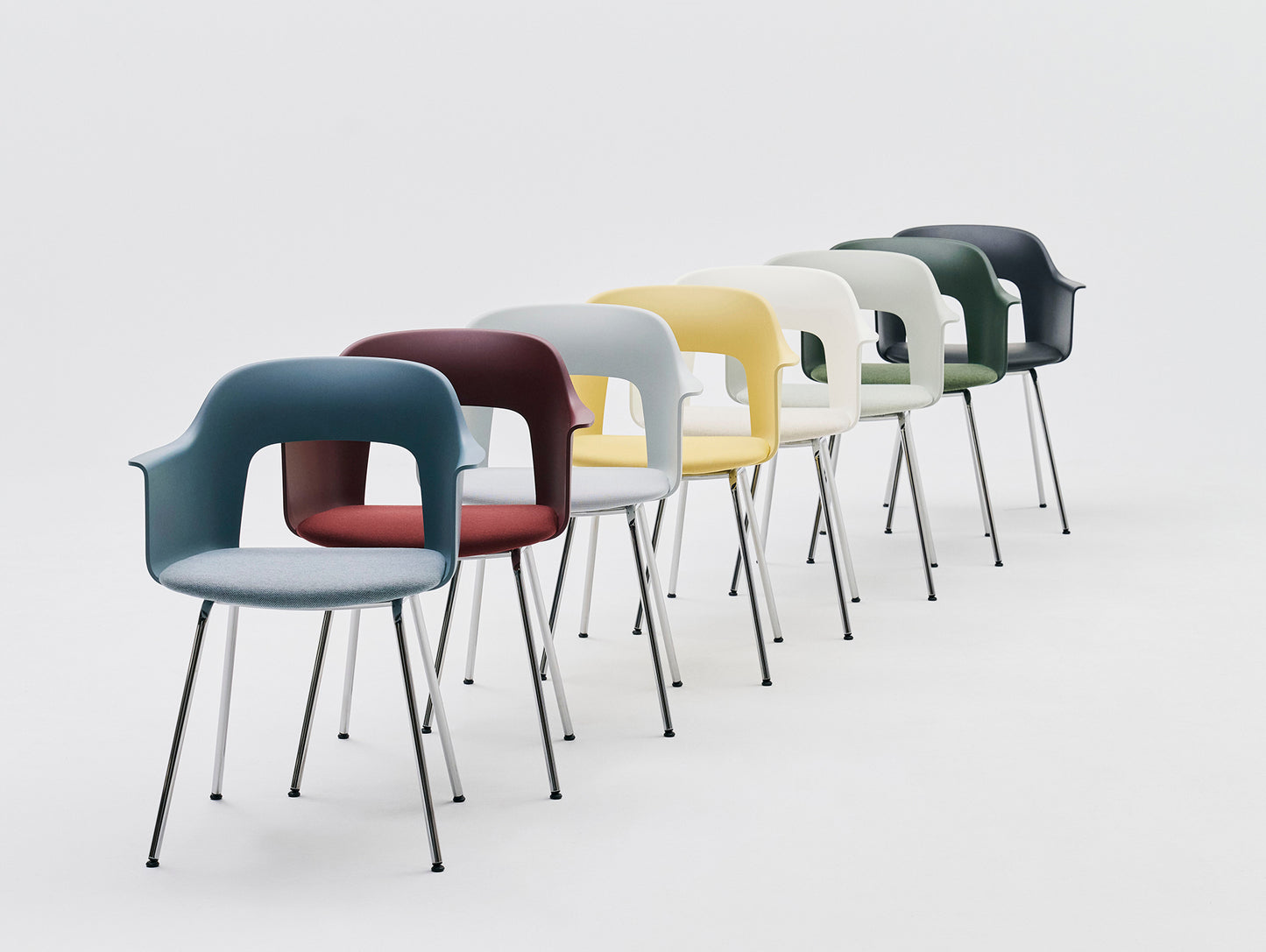 Layout Armchair Upholstered - Metal Base by HAY