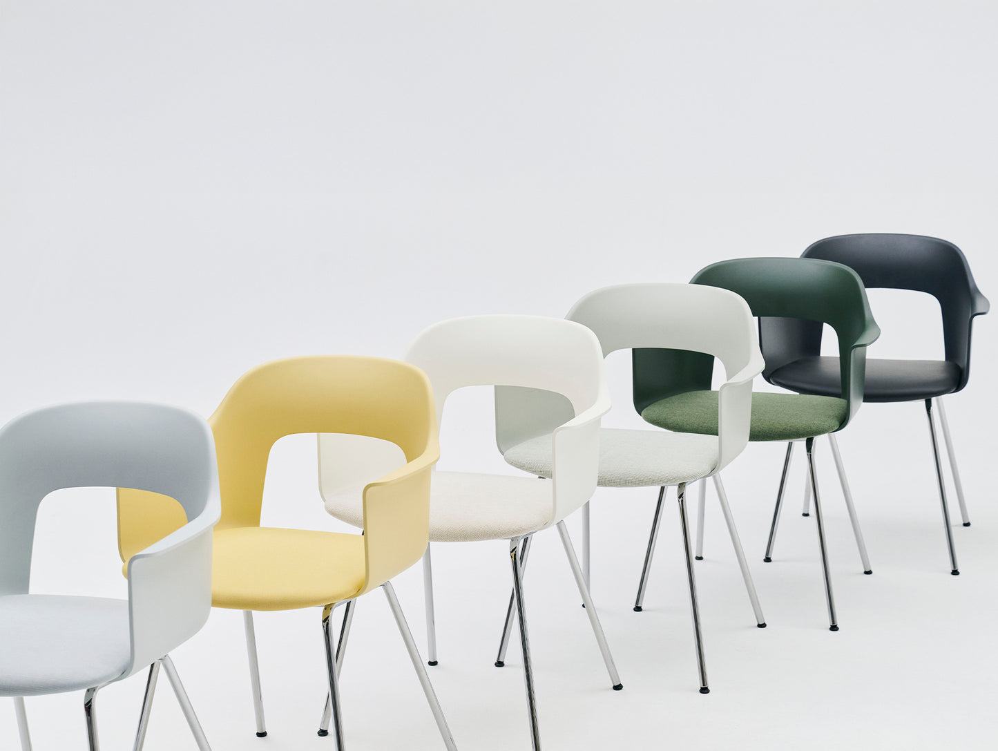 Layout Armchair Upholstered - Metal Base by HAY