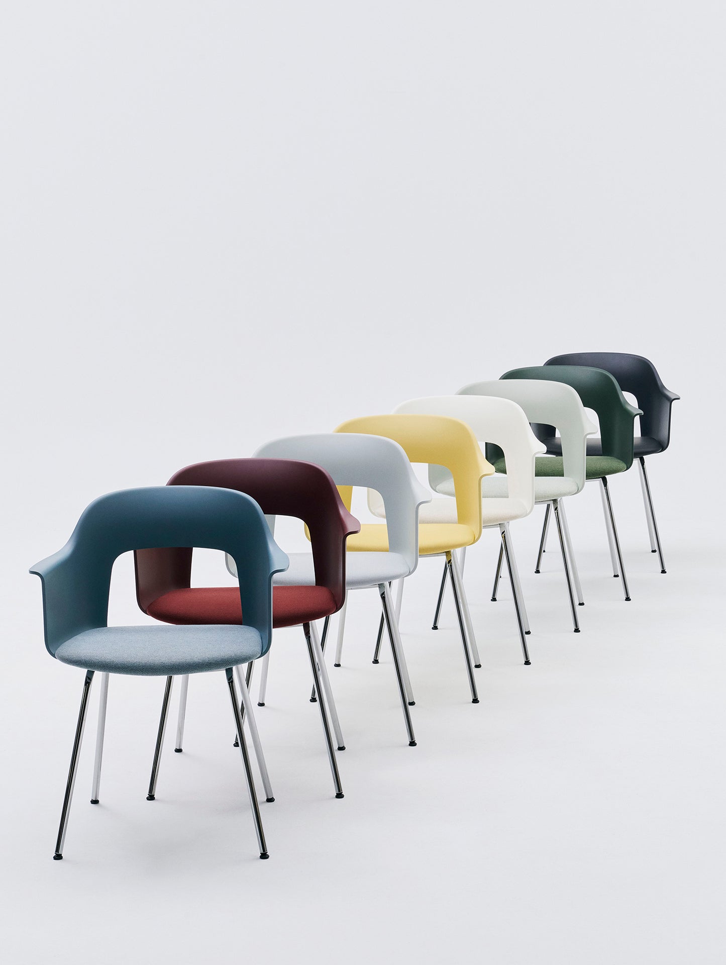 Layout Armchair Upholstered - Metal Base by HAY