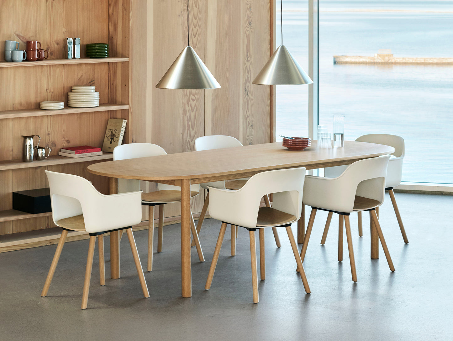 Annex Table Oblong by HAY - Oak Veneer Tabletop / Solid Oak Legs