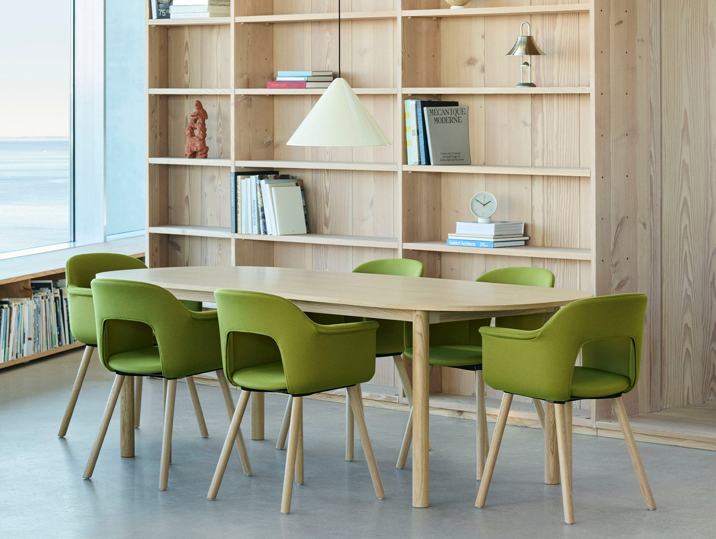 Layout Armchair Upholstered - Wood Base
