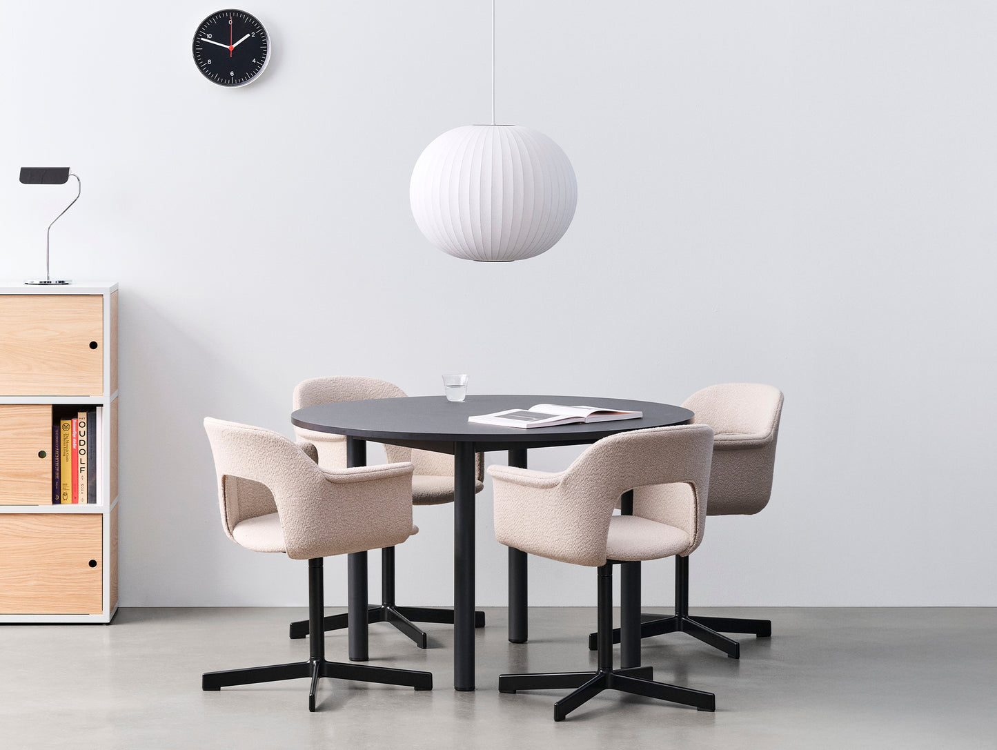 Layout Armchair 234 - Swivel Base by HAY - Black Aluminium Base / Turf Sand