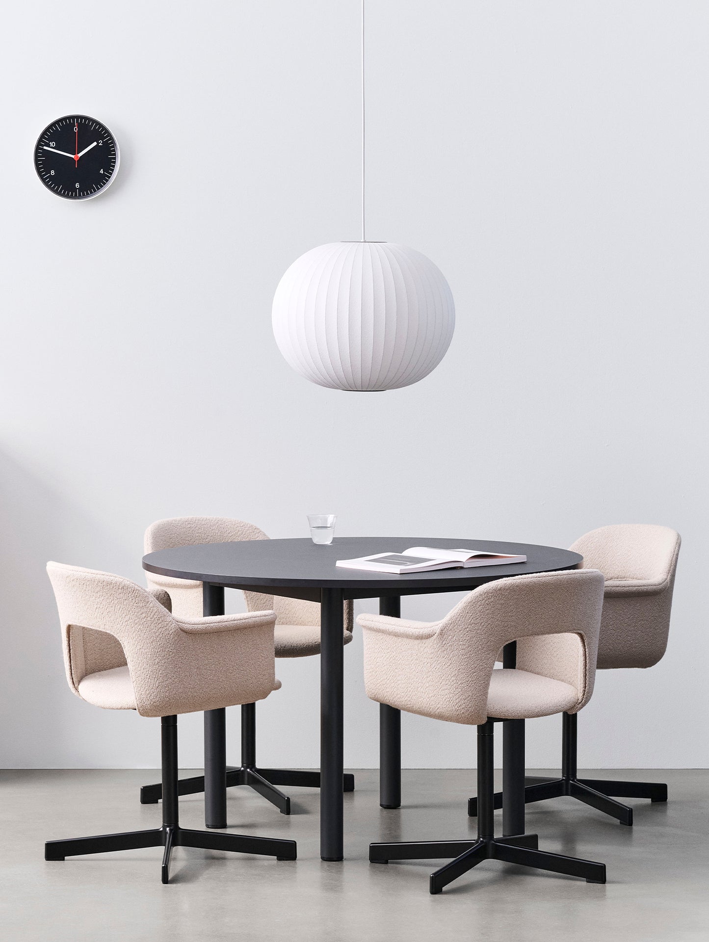 Layout Armchair 234 - Swivel Base by HAY - Black Aluminium Base / Turf Sand