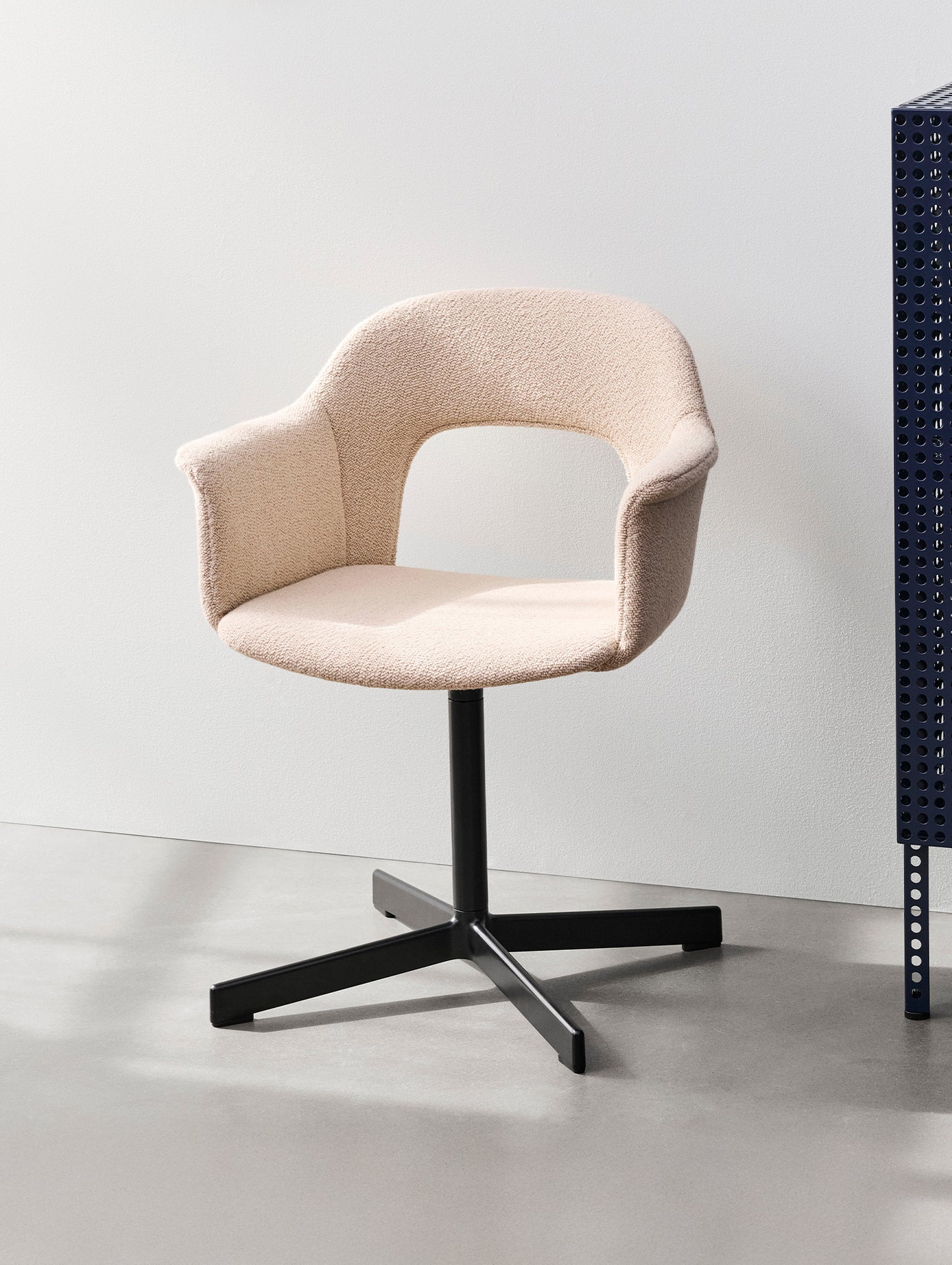 Layout Armchair 234 - Swivel Base by HAY - Black Aluminium Base / Turf Sand