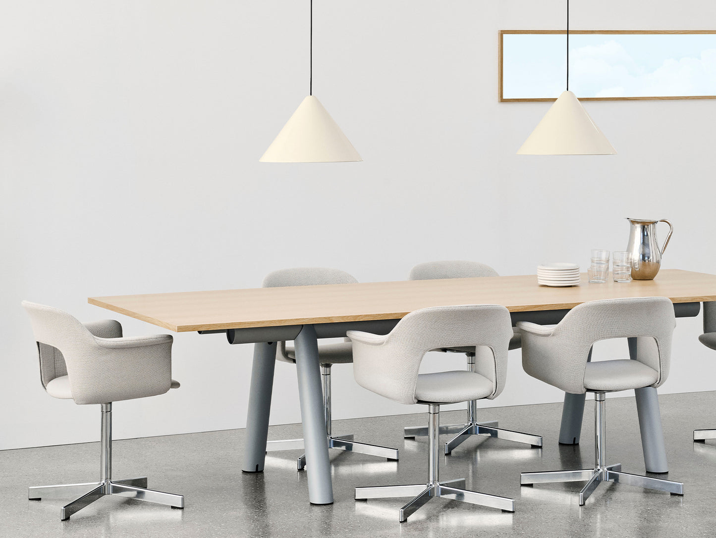 Compass Pendant Lamp by HAY - D43 / Oyster White