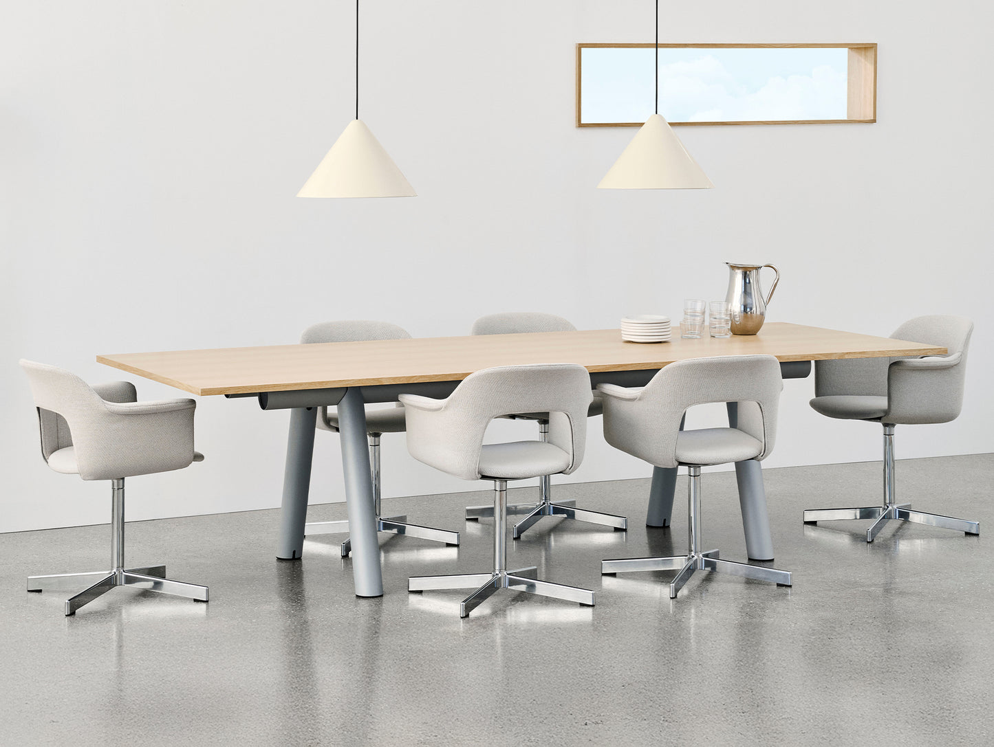 Layout Armchair 234 - Swivel Base by HAY - Black Aluminium Base / Autumn 0101