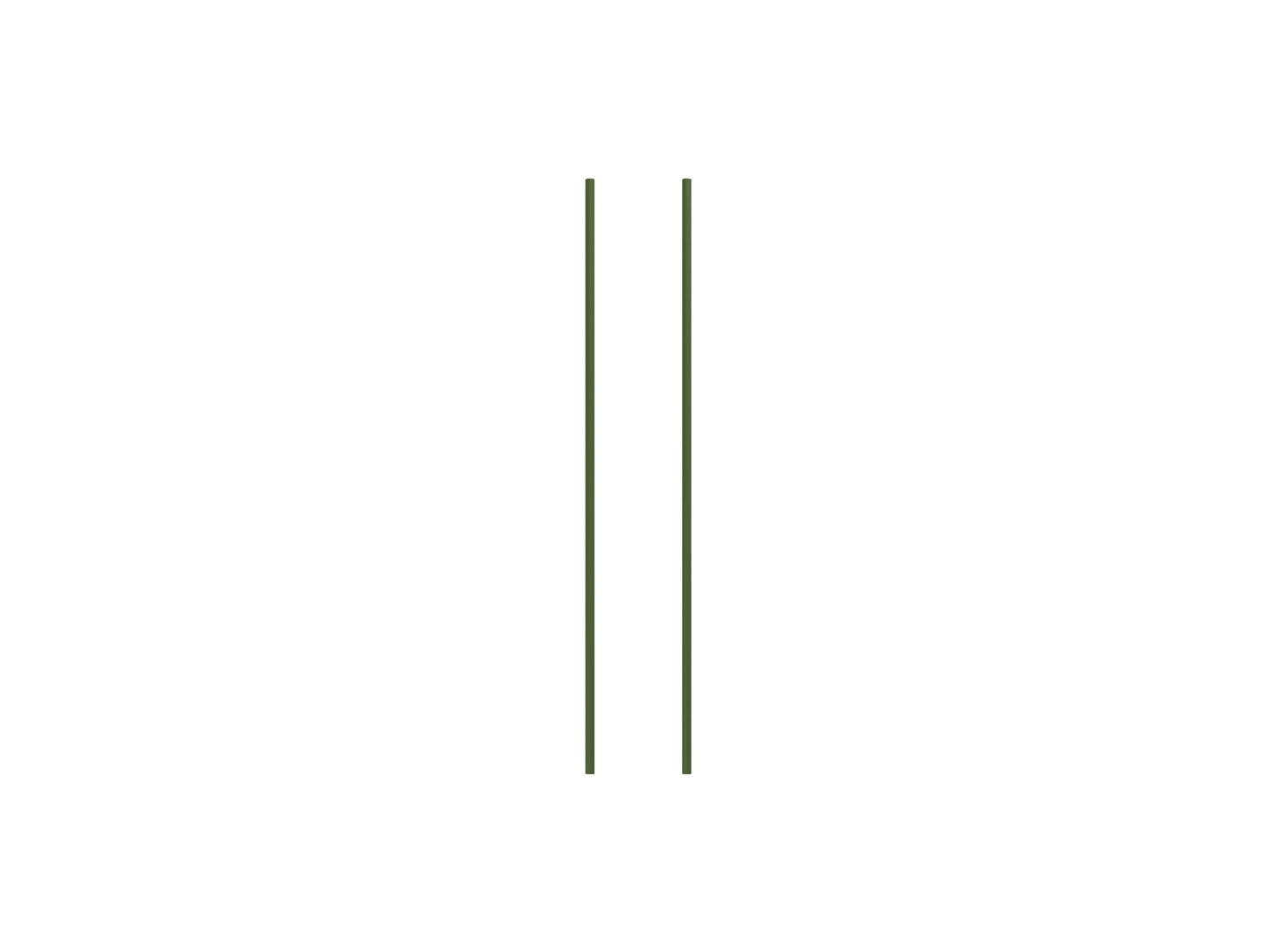 Set of 2 Legs - 115 cm / Pine Green