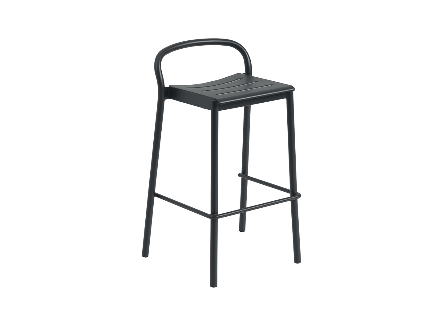 Linear Steel Bar Stool by Muuto - Black